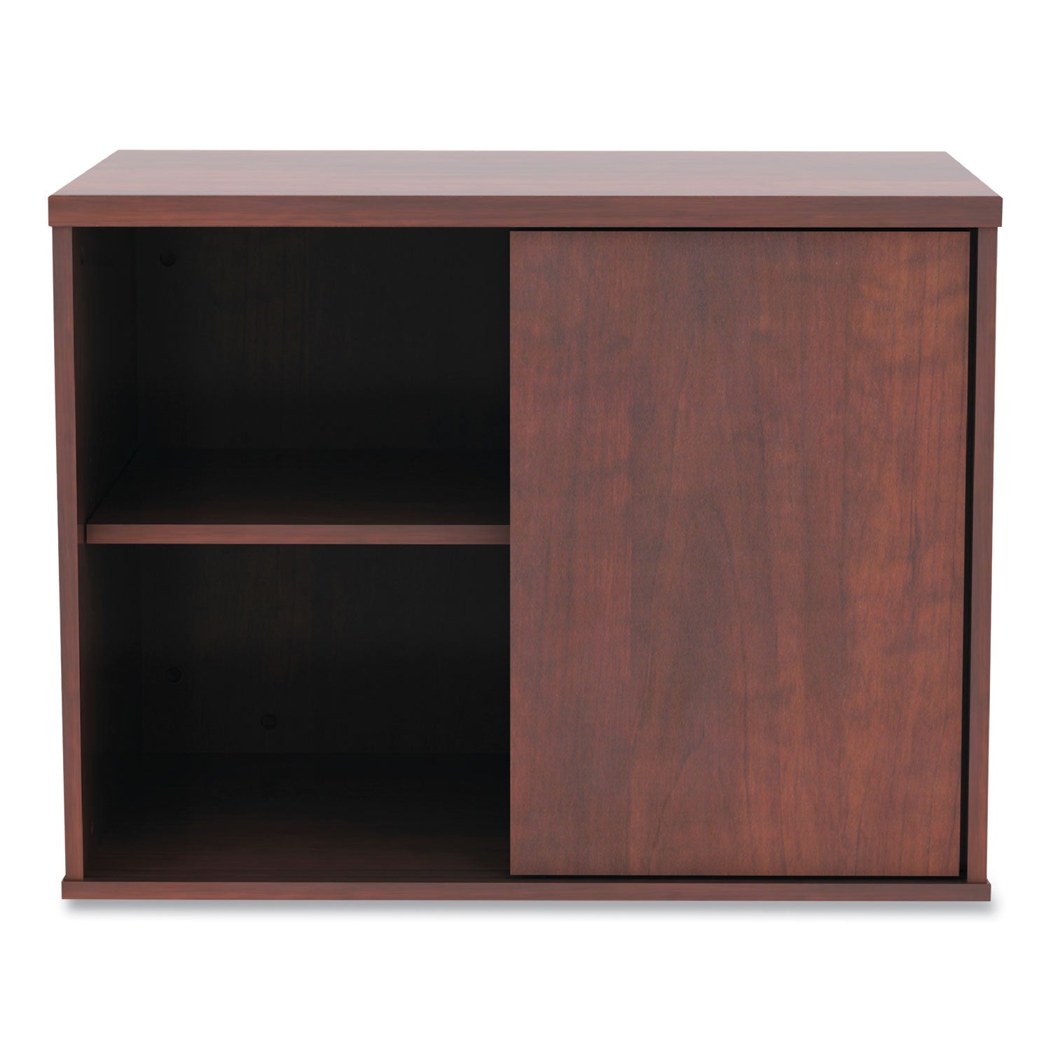 Alera® Alera Open Office Desk Series Low Storage Cabinet Credenza, Woodgrain Laminate, 29.5" x 19.13" x 22.78", Medium Cherry