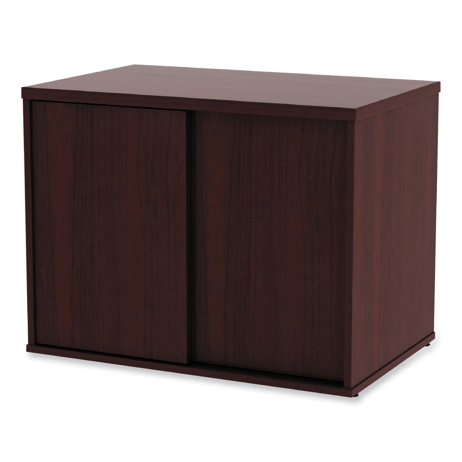 Alera® Alera Open Office Desk Series Low Storage Cabinet Credenza, Woodgrain Laminate, 29.5" x 19.13" x 22.78", Mahogany