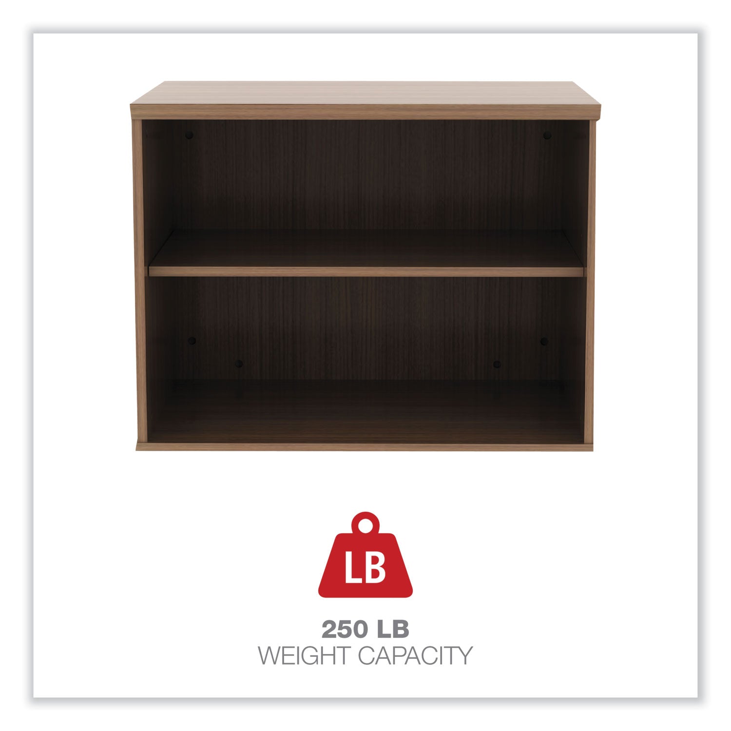 Alera® Alera Open Office Desk Series Low Storage Cabinet Credenza, Woodgrain Laminate, 29.5" x 19.13" x 22.78", Modern Walnut