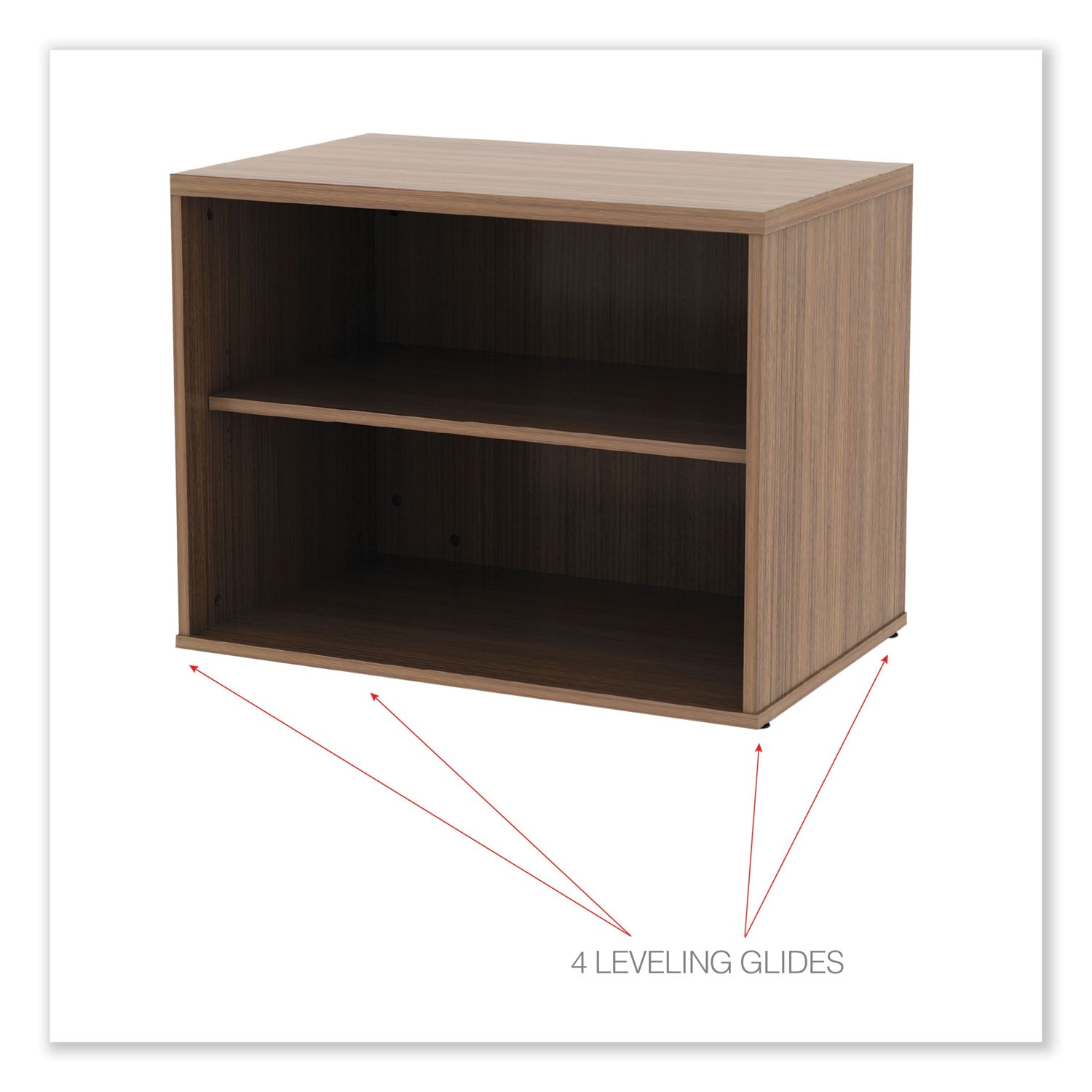 Alera® Alera Open Office Desk Series Low Storage Cabinet Credenza, Woodgrain Laminate, 29.5" x 19.13" x 22.78", Modern Walnut