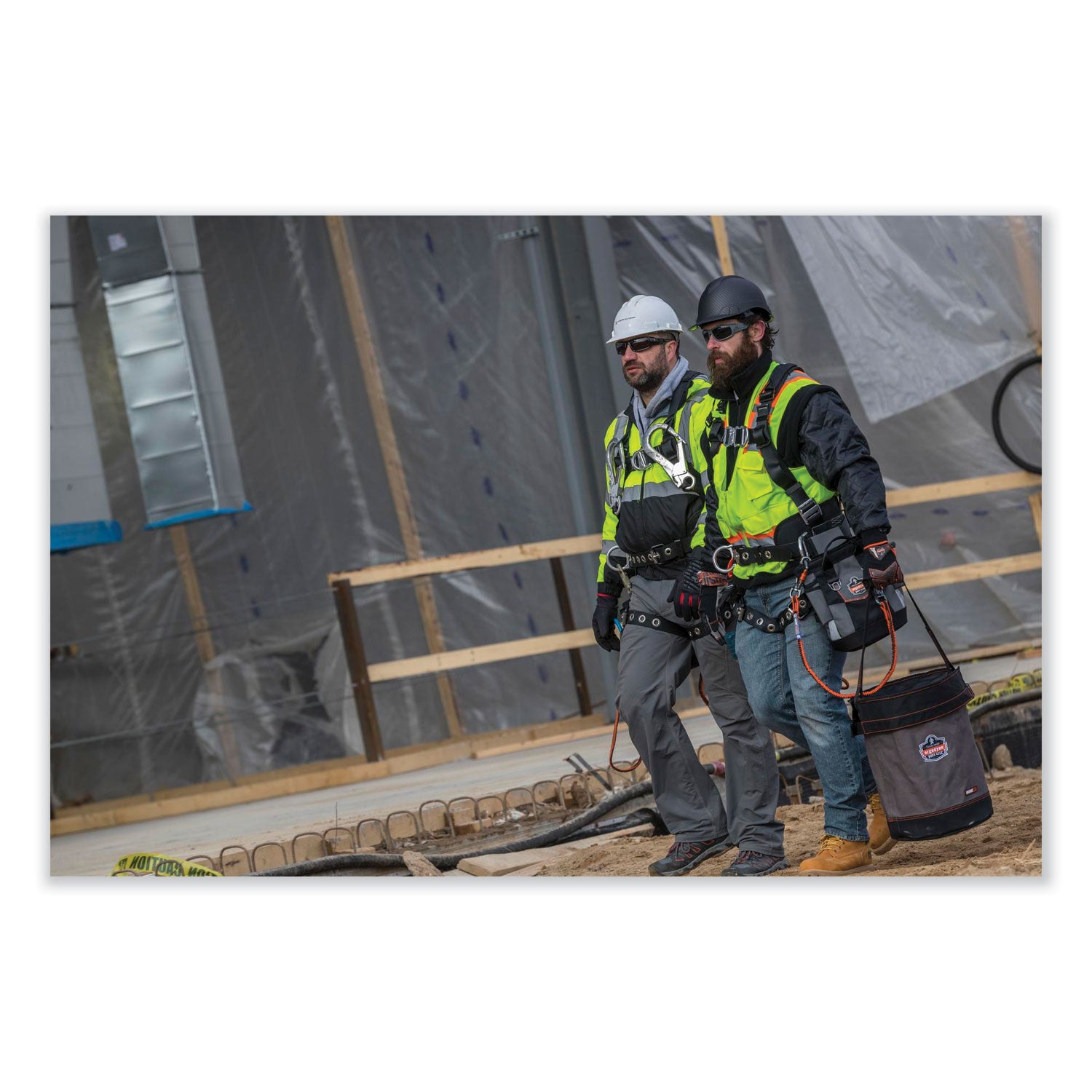 ergodyne® Arsenal 5930 Web Handle Canvas Hoist Bucket, 150 lb, Gray