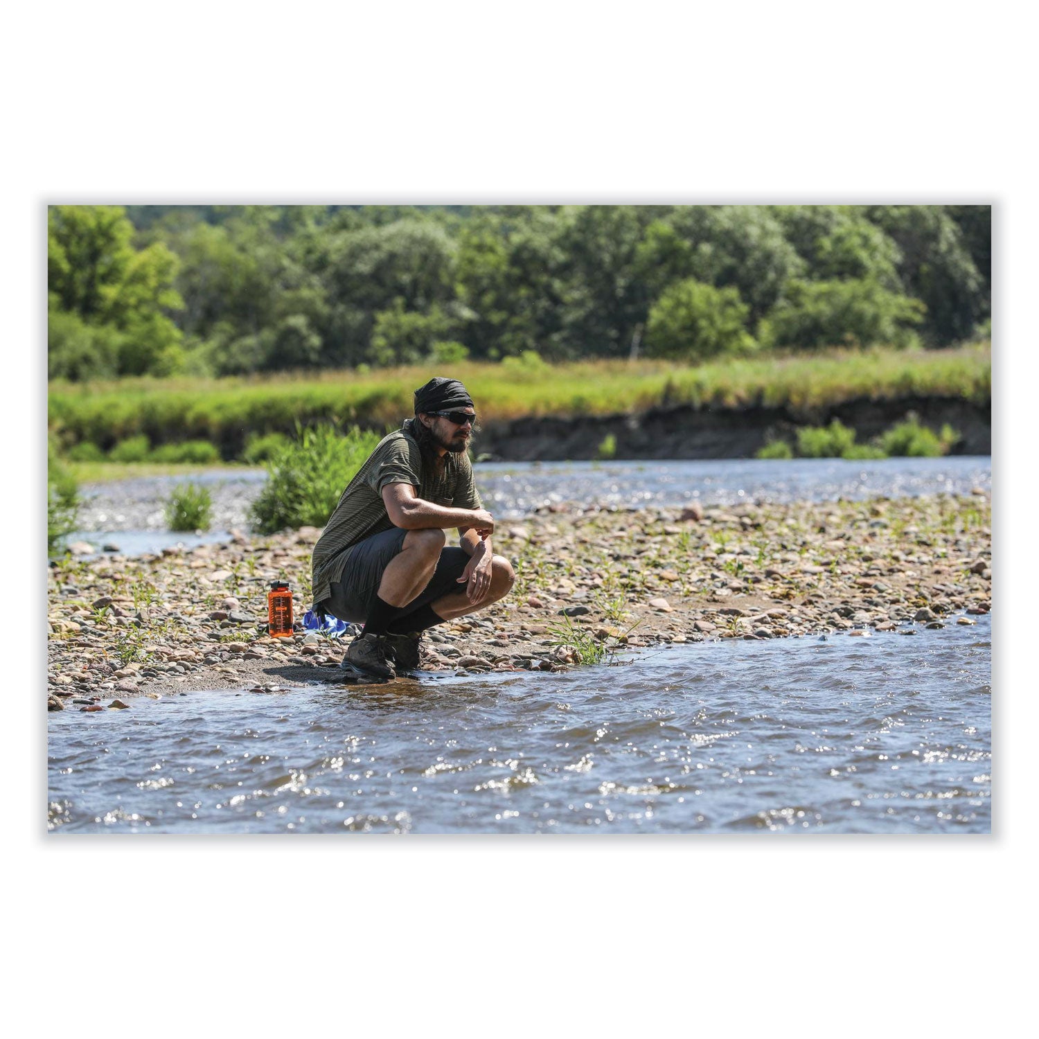 ergodyne® Chill-Its 6710CT Cooling PVA Tie Bandana Triangle Hat, One Size Fits Most, Flames