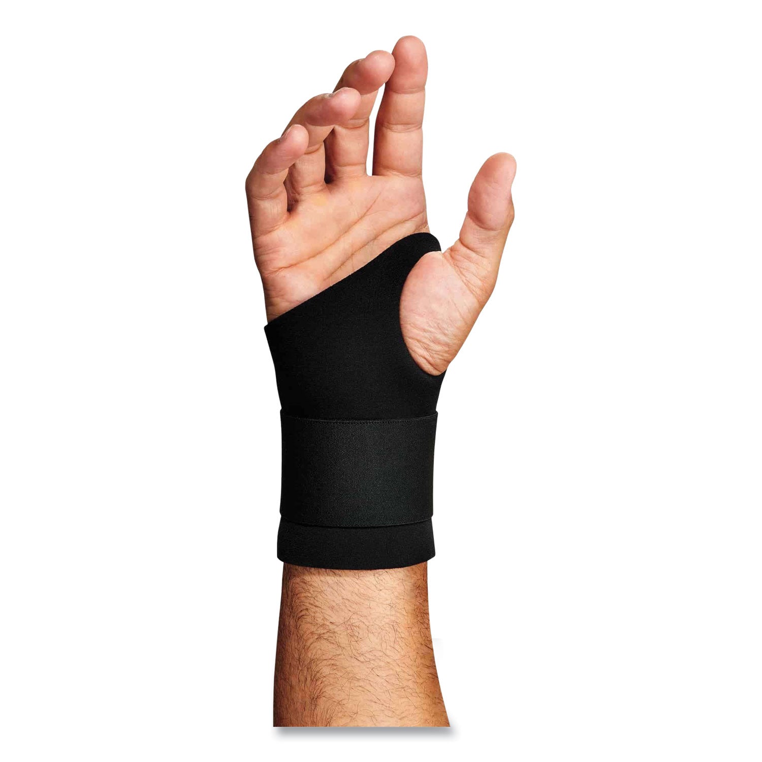 ergodyne® ProFlex 670 Ambidextrous Single Strap Wrist Support, Large, Fits Left/Right Hand, Black