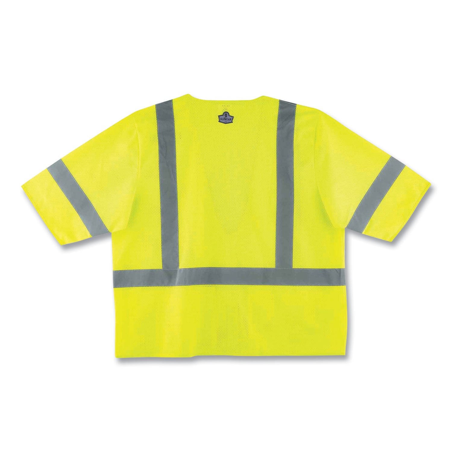 ergodyne® GloWear 8320Z Class 3 Standard Zipper Vest, Polyester, Small/Medium, Lime