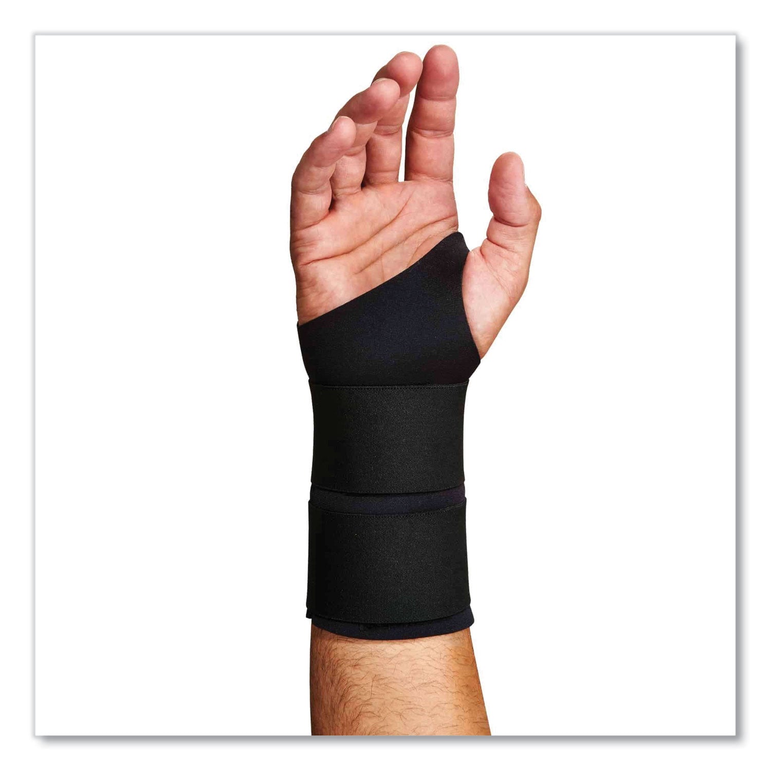 ergodyne® ProFlex 675 Ambidextrous Double Strap Wrist Support, Small, Fits Left Hand/Right Hand, Black
