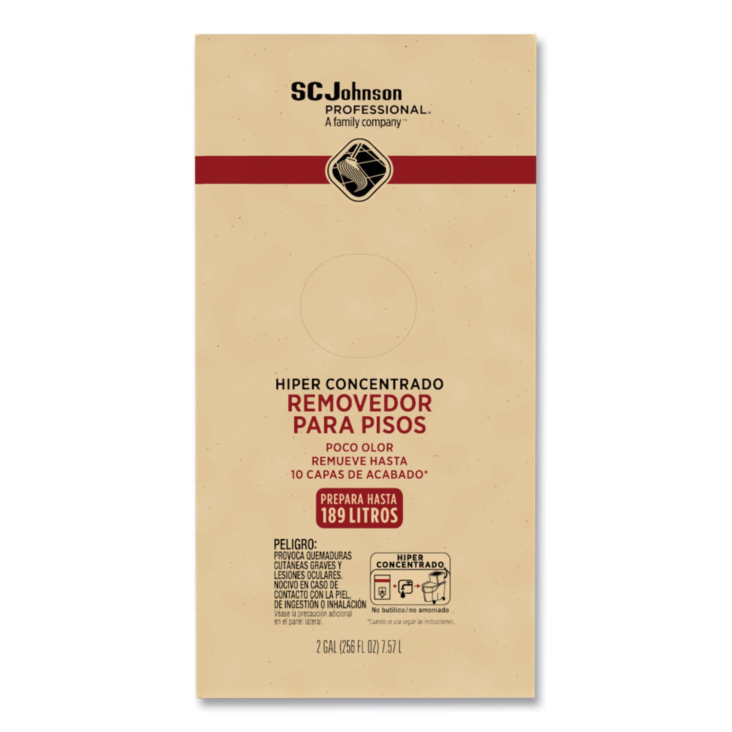 SC Johnson Professional® Hyper Concentrate Floor Stripper, Low Odor, 2 gal Bag-in-Box
