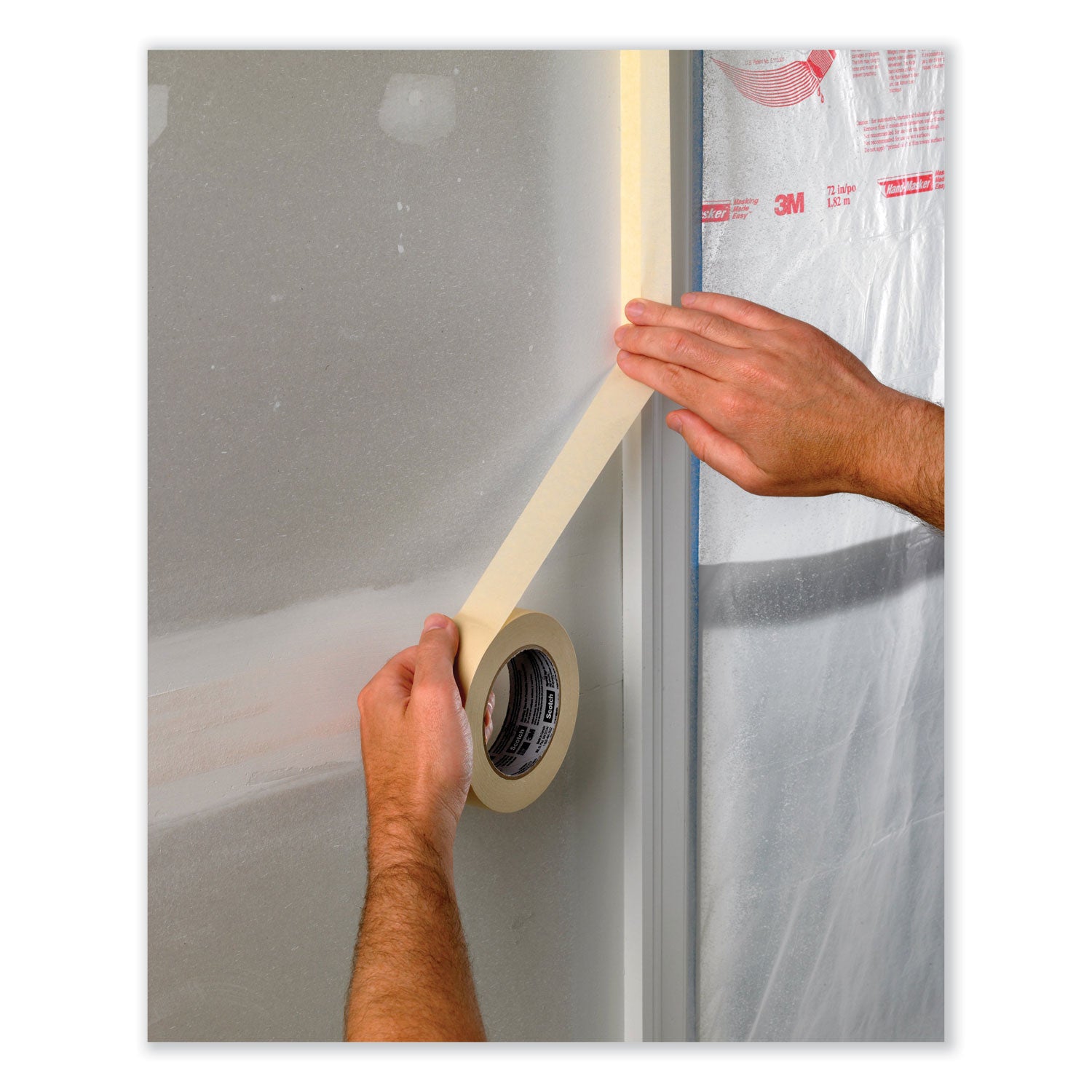 Highland™ Economy Masking Tape, 3" Core, 1.88" X 60.1 Yds, Tan