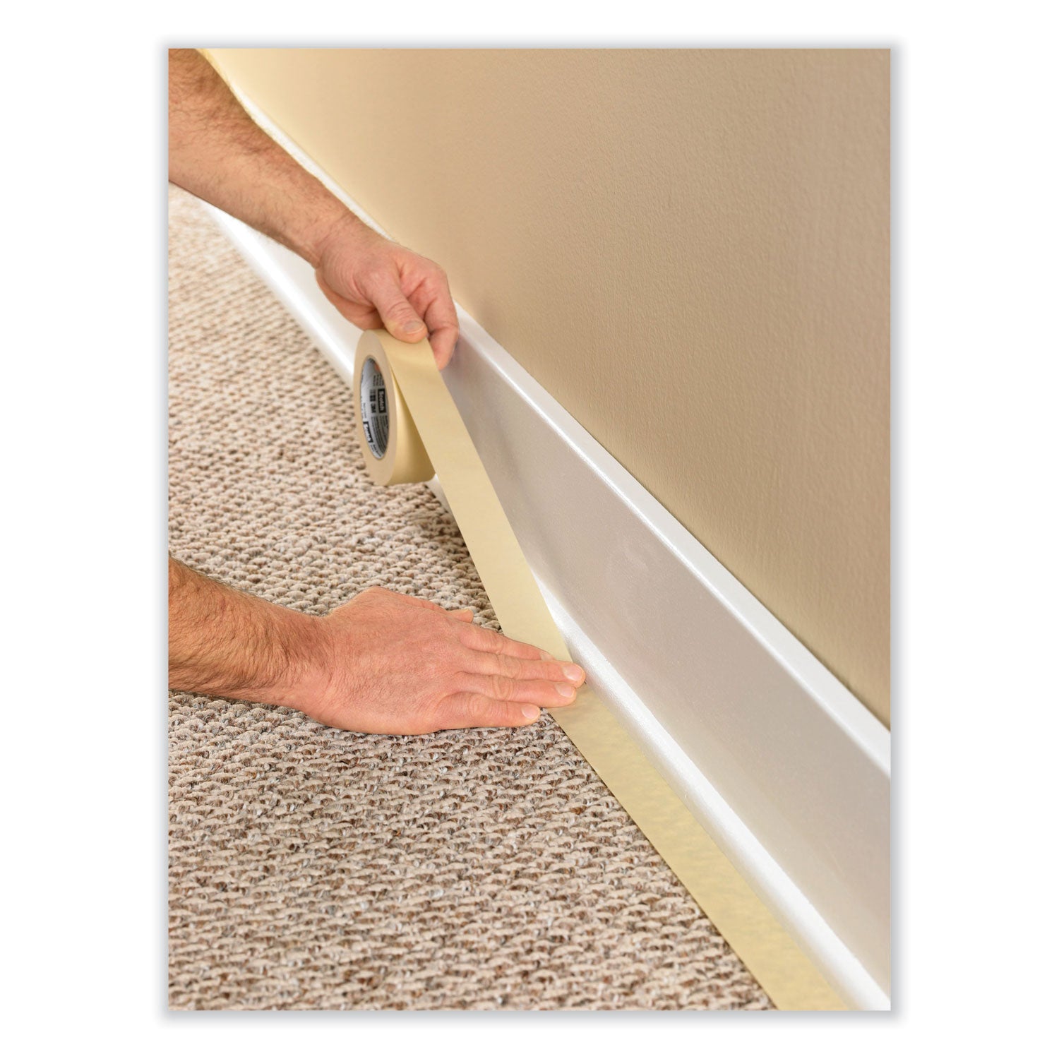 Highland™ Economy Masking Tape, 3" Core, 0.94" X 60.1 Yds, Tan