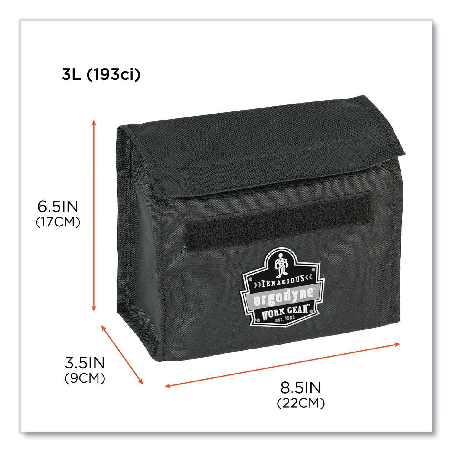 ergodyne® Arsenal 5180 Half Mask Respirator Waist Pack, 8.5 x 3.5 x 6.5, Black