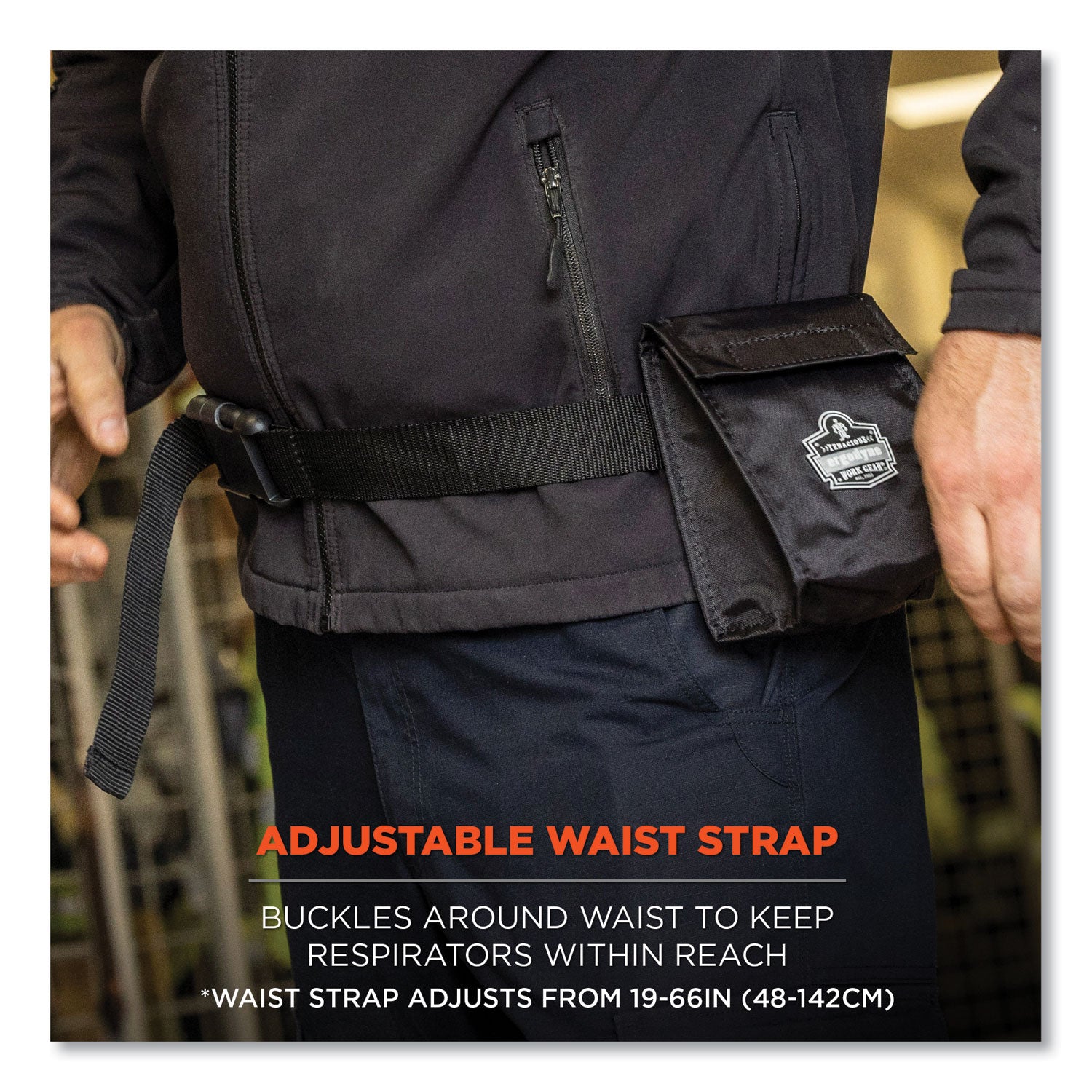 ergodyne® Arsenal 5184 Mouthbit Respirator Bag, 5 x 4 x 6.5, Black