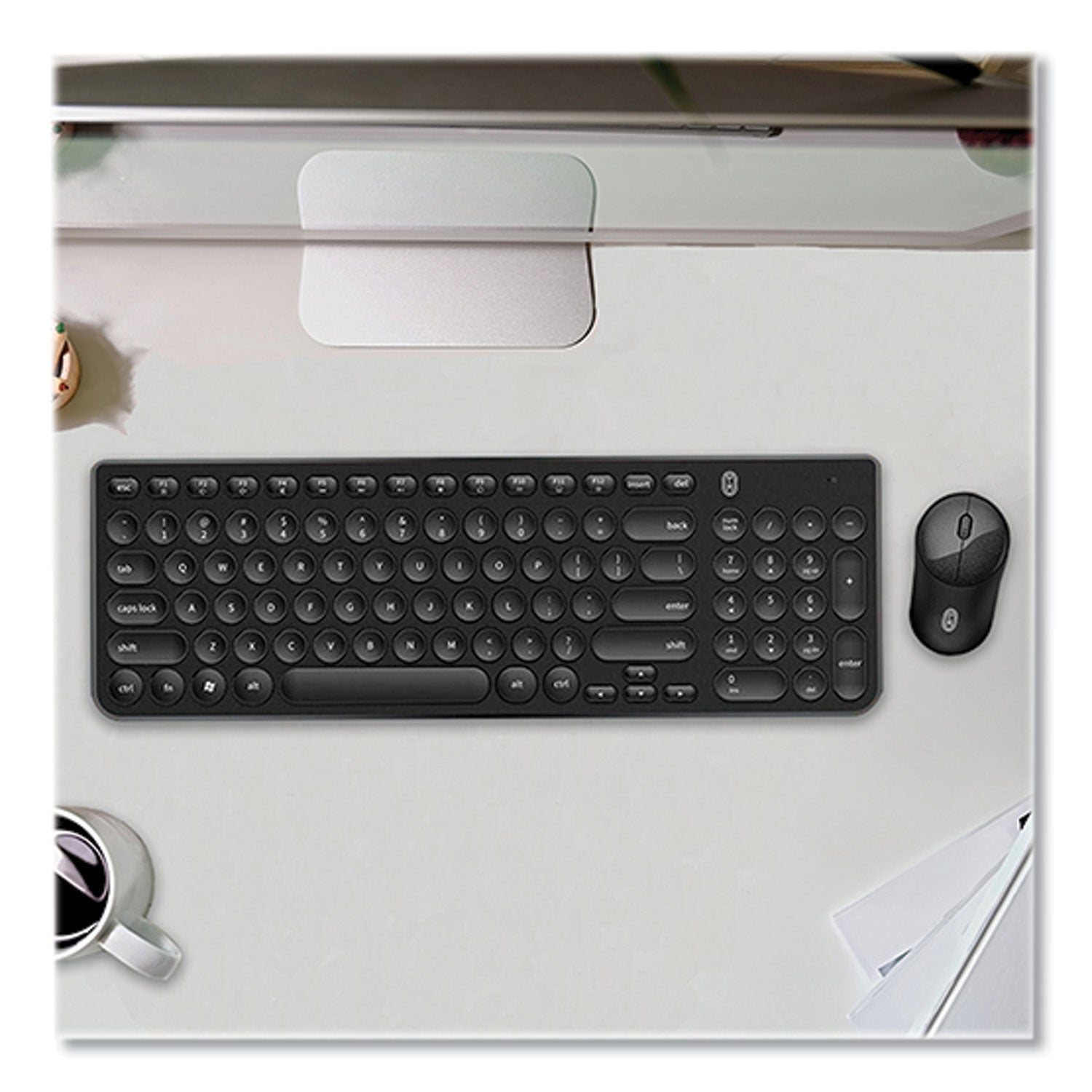 OTM Essentials™ Pro Wireless Keyboard and Optical Mouse Combo, 2.4 GHz Frequency, Black