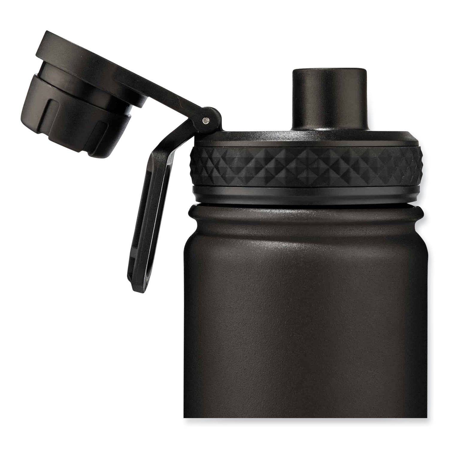 ergodyne® Chill-Its 5152 Insulated Stainless Steel Water Bottle, 25 oz, Metal, Black