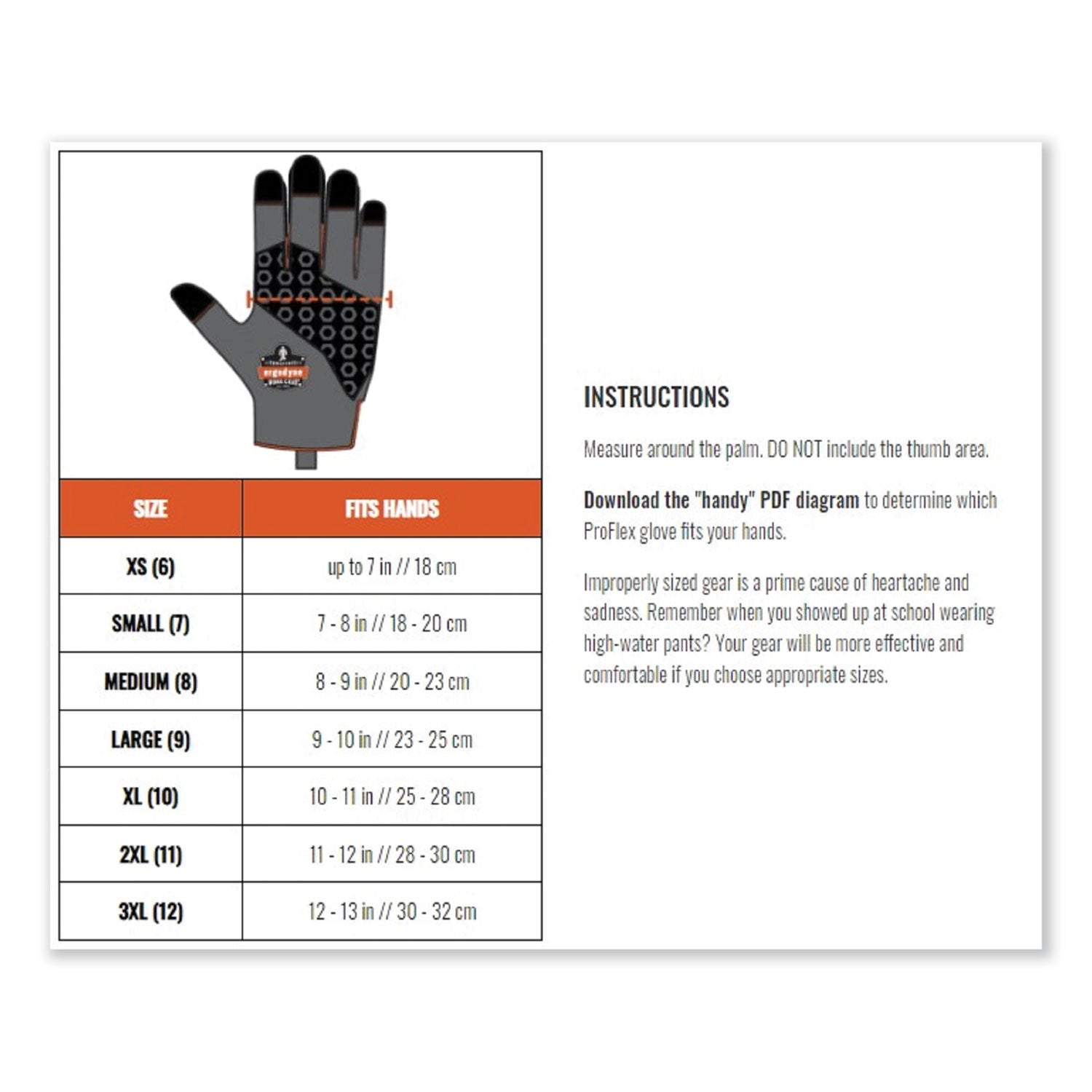 ergodyne® ProFlex 910 Half-Finger Impact Gloves + Wrist Support, Black, Large, Pair