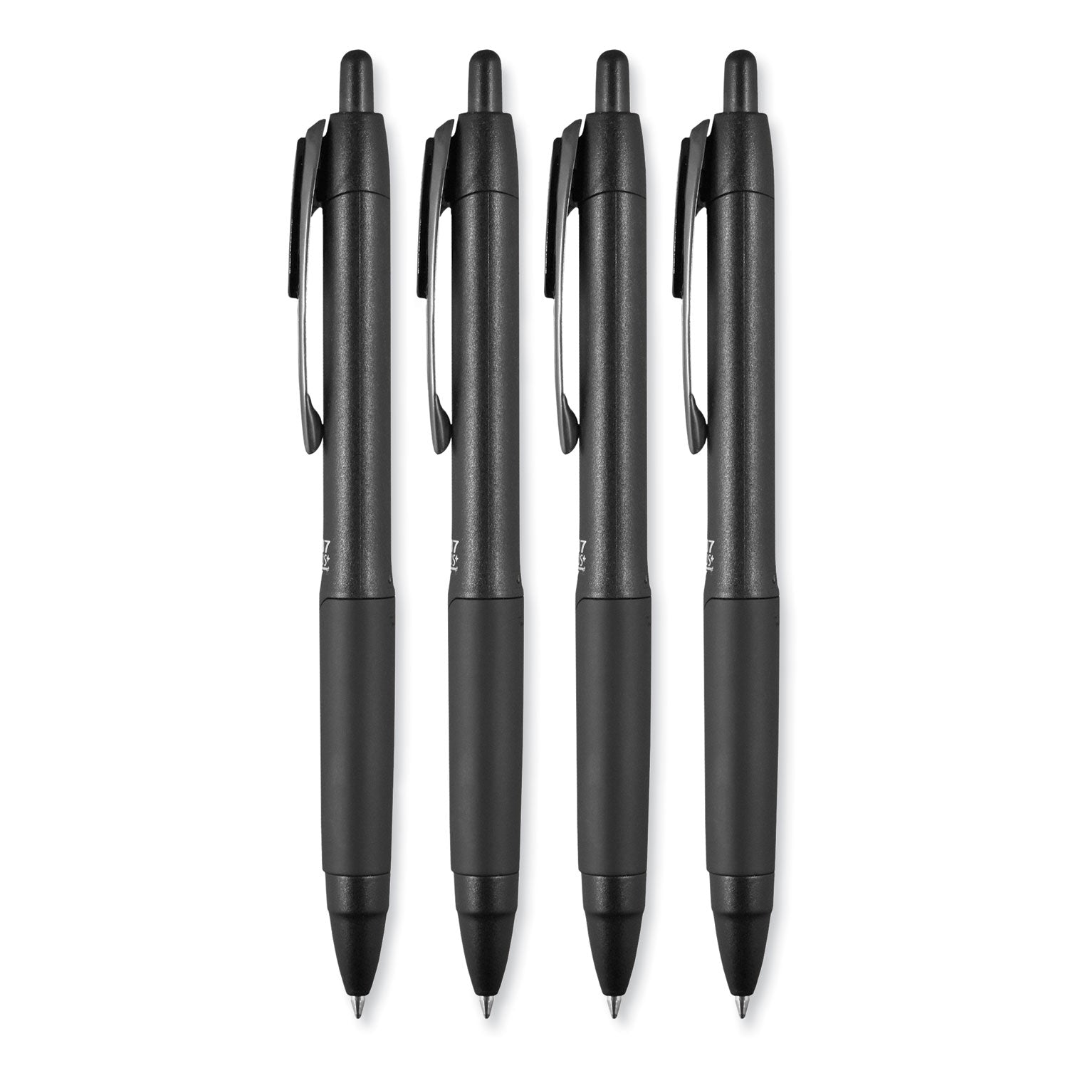 uniball® 207 Plus+ Gel Pen, Retractable, Medium 0.7 mm, Blue Ink, Black Barrel, 4/Pack