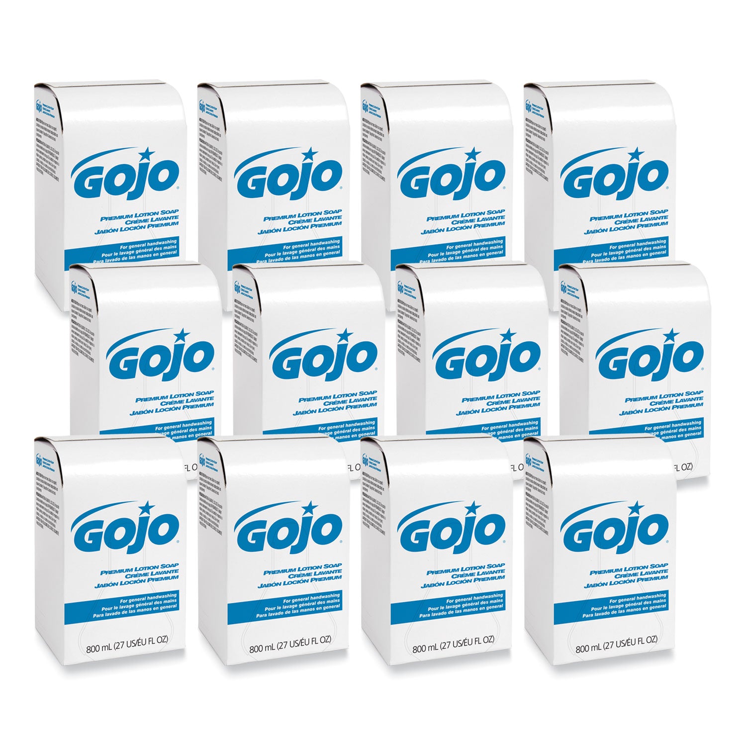 GOJO® Premium Lotion Soap Refill, Waterfall Scent, 800 mL, 12/Carton