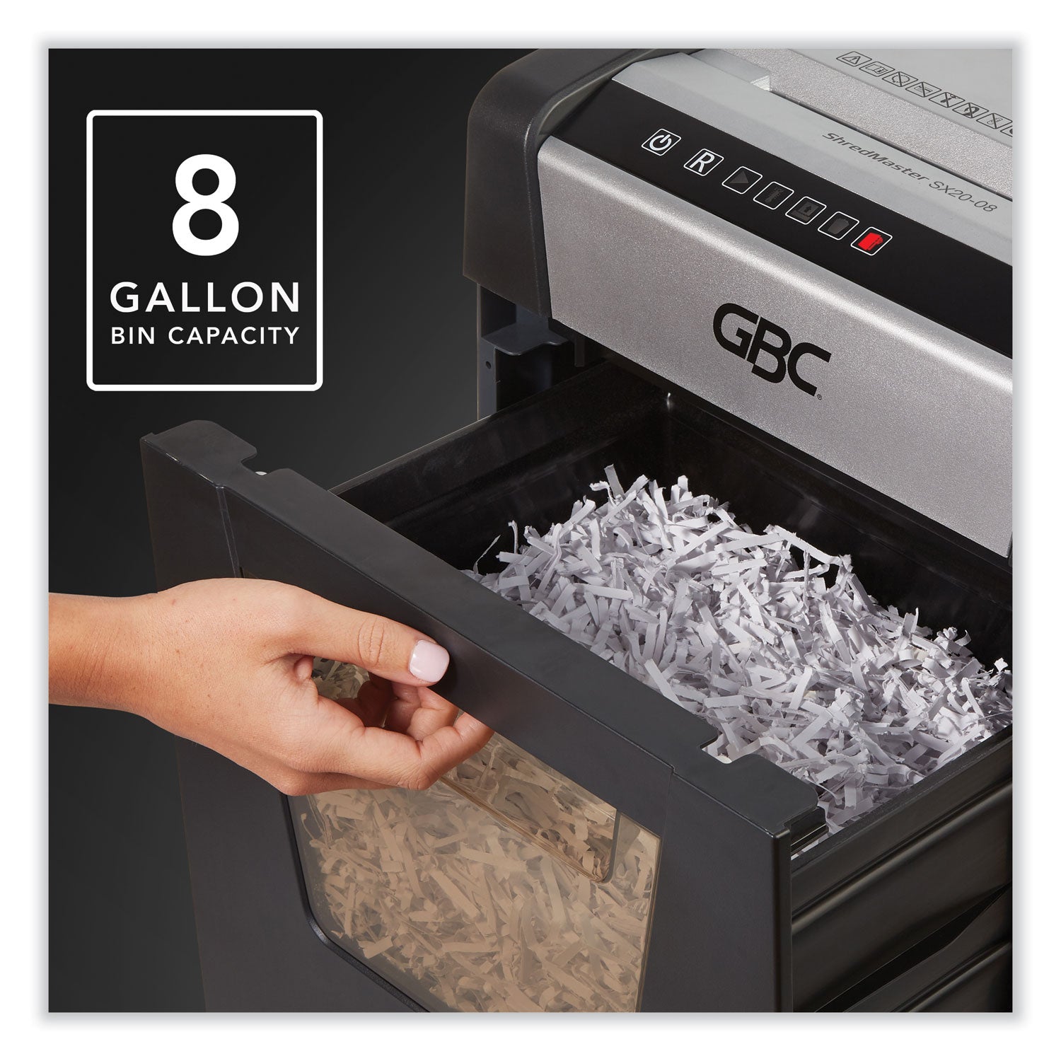 GBC® ShredMaster SX20-08 Micro-Cut Shredder, 20 Manual Sheet Capacity