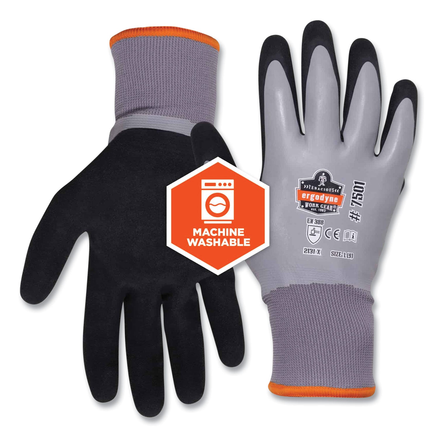 Ergodyne® ProFlex 7501 Coated Waterproof Winter Gloves, Gray, 2X-Large, Pair