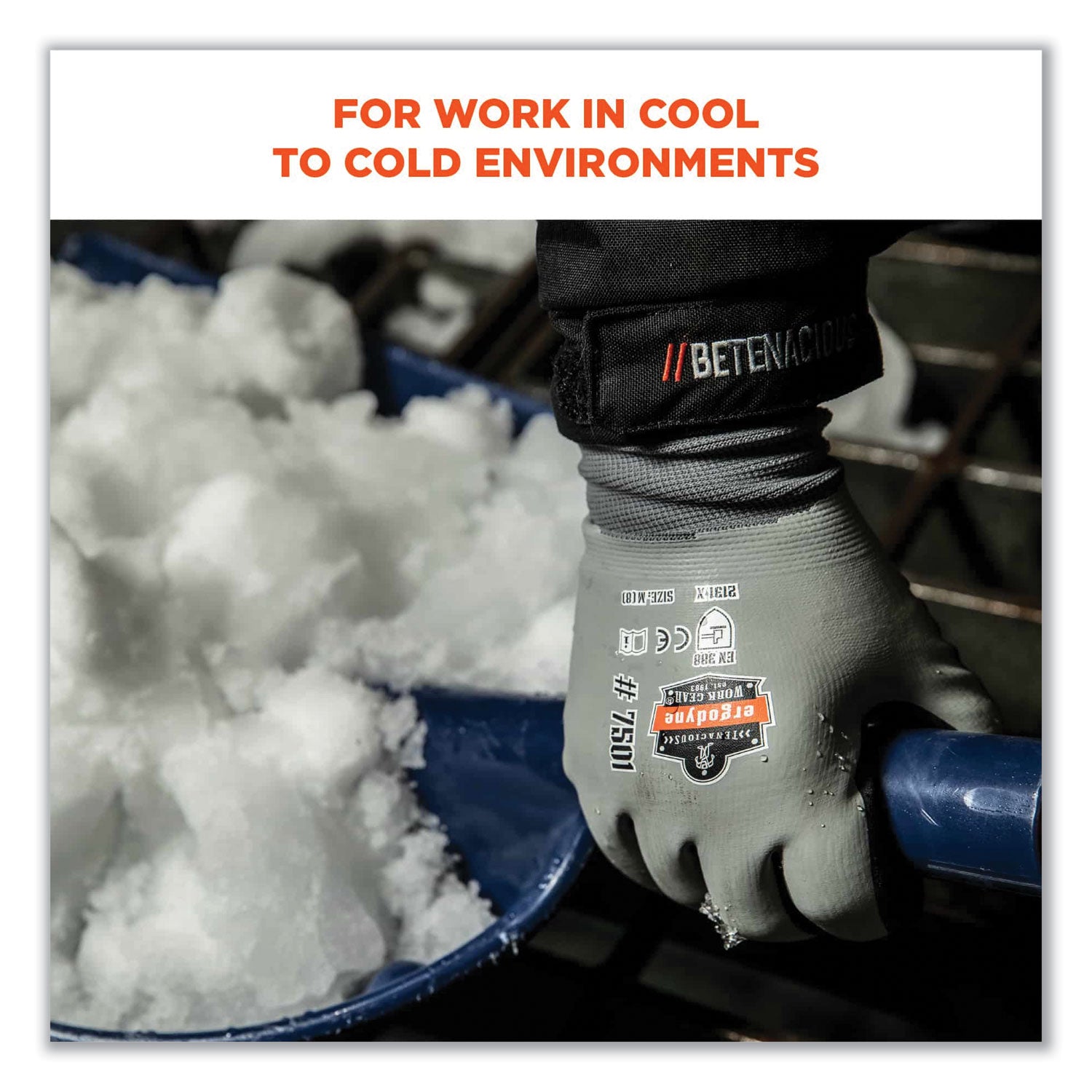 Ergodyne® ProFlex 7501 Coated Waterproof Winter Gloves, Gray, 2X-Large, Pair