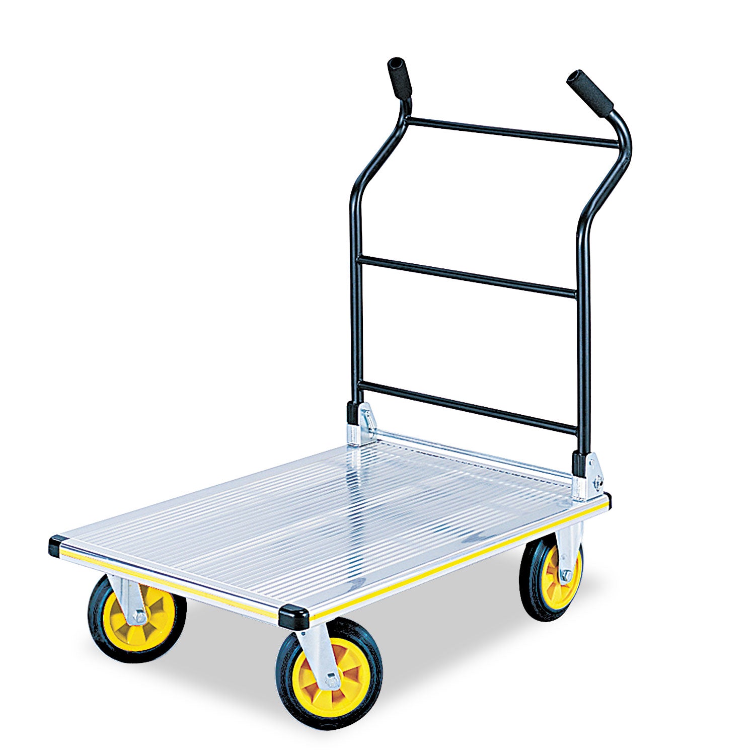 Stow-Away Platform Truck, 1,000 lb Capacity, 24 x 39 x 40, Aluminum/Black