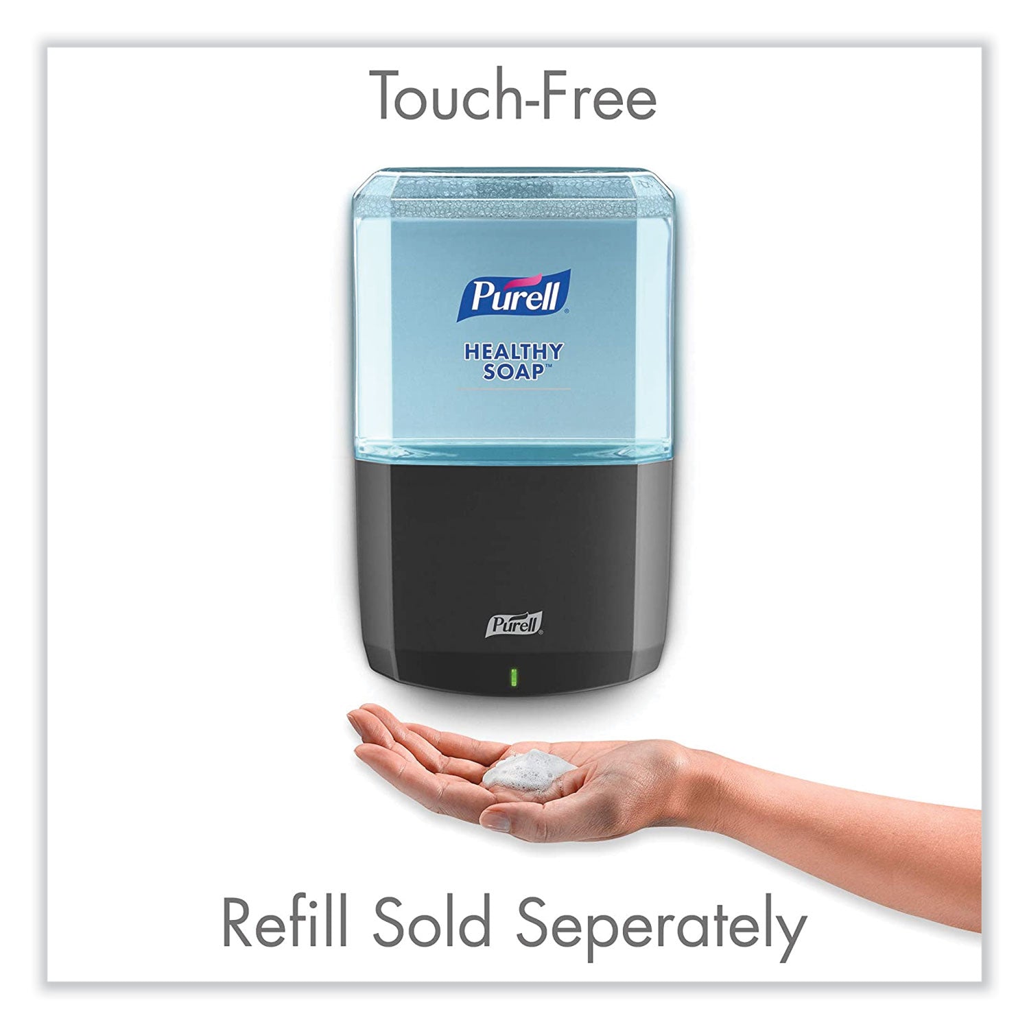 PURELL® Es8 Soap Touch-Free Dispenser, 1,200 Ml, 5.25 X 8.8 X 12.13, Graphite