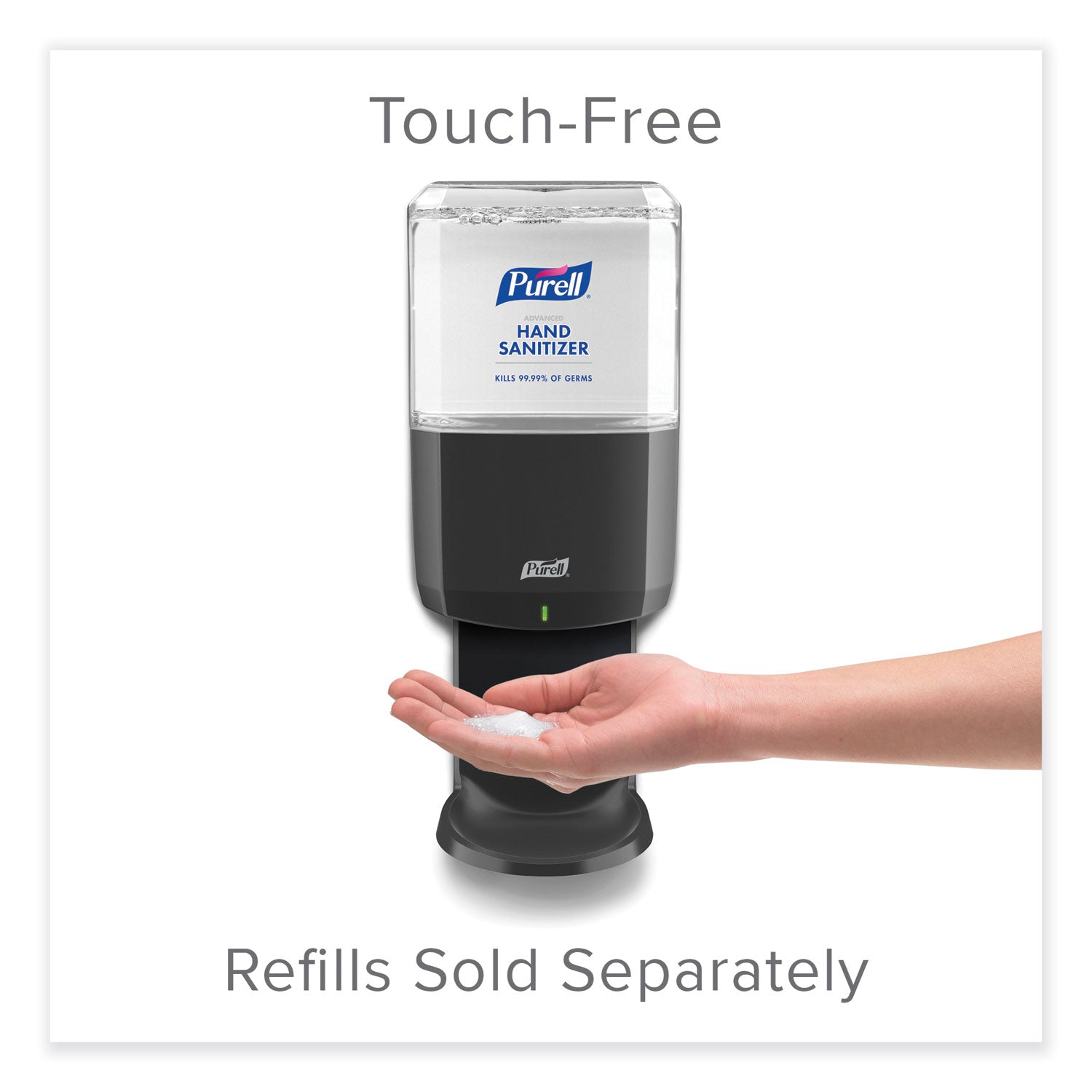 PURELL® Es8 Touch Free Hand Sanitizer Dispenser, 1,200 Ml, 5.25 X 8.56 X 12.13, Graphite