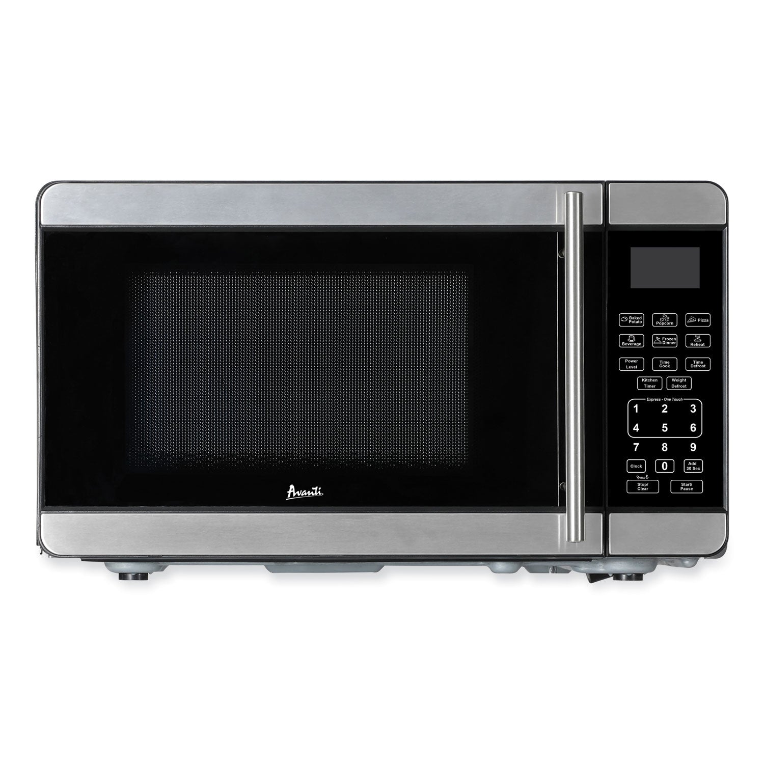 Avanti 0.7 Cubic Foot Microwave Oven, 700 Watts, Black/Stainless Steel