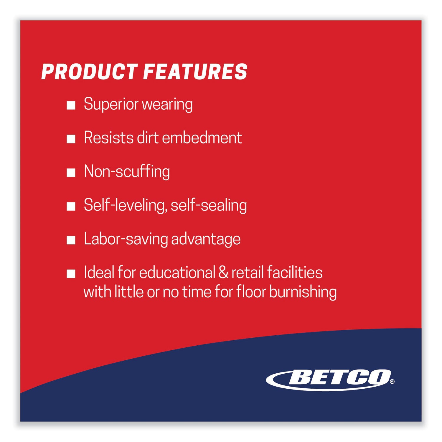 Betco® Hard As Nails Floor Finish, 1 gal Bottle, 4/Carton