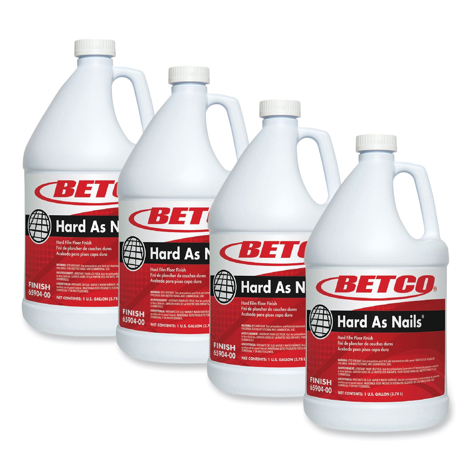 Betco® Hard As Nails Floor Finish, 1 gal Bottle, 4/Carton