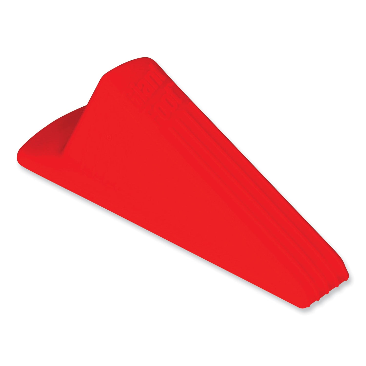 Master Caster® Giant Foot Doorstop, No-Slip Rubber Wedge, 3.5w X 6.75d X 2h, Safety Orange