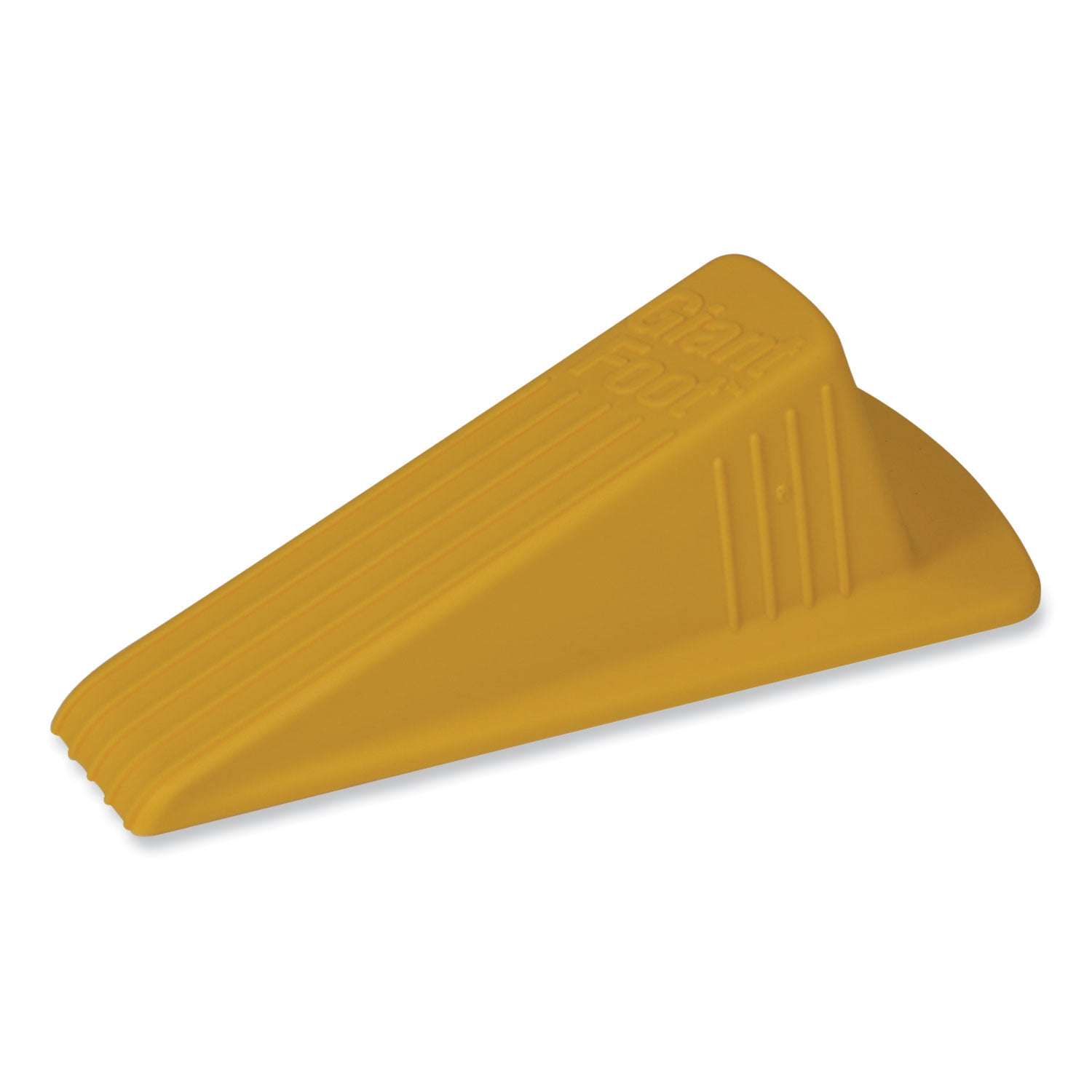 Master Caster® Giant Foot Doorstop, No-Slip Rubber Wedge, 3.5w X 6.75d X 2h, Safety Yellow