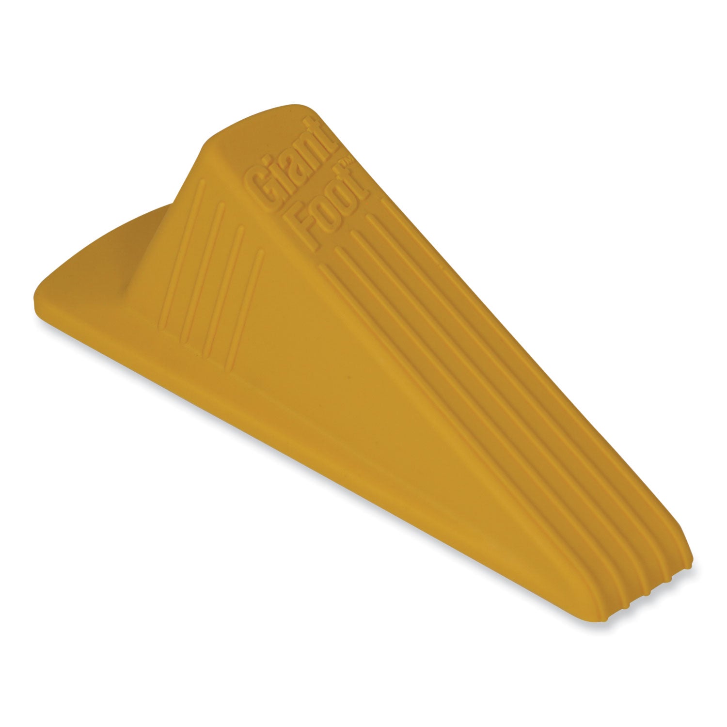 Master Caster® Giant Foot Doorstop, No-Slip Rubber Wedge, 3.5w X 6.75d X 2h, Safety Yellow