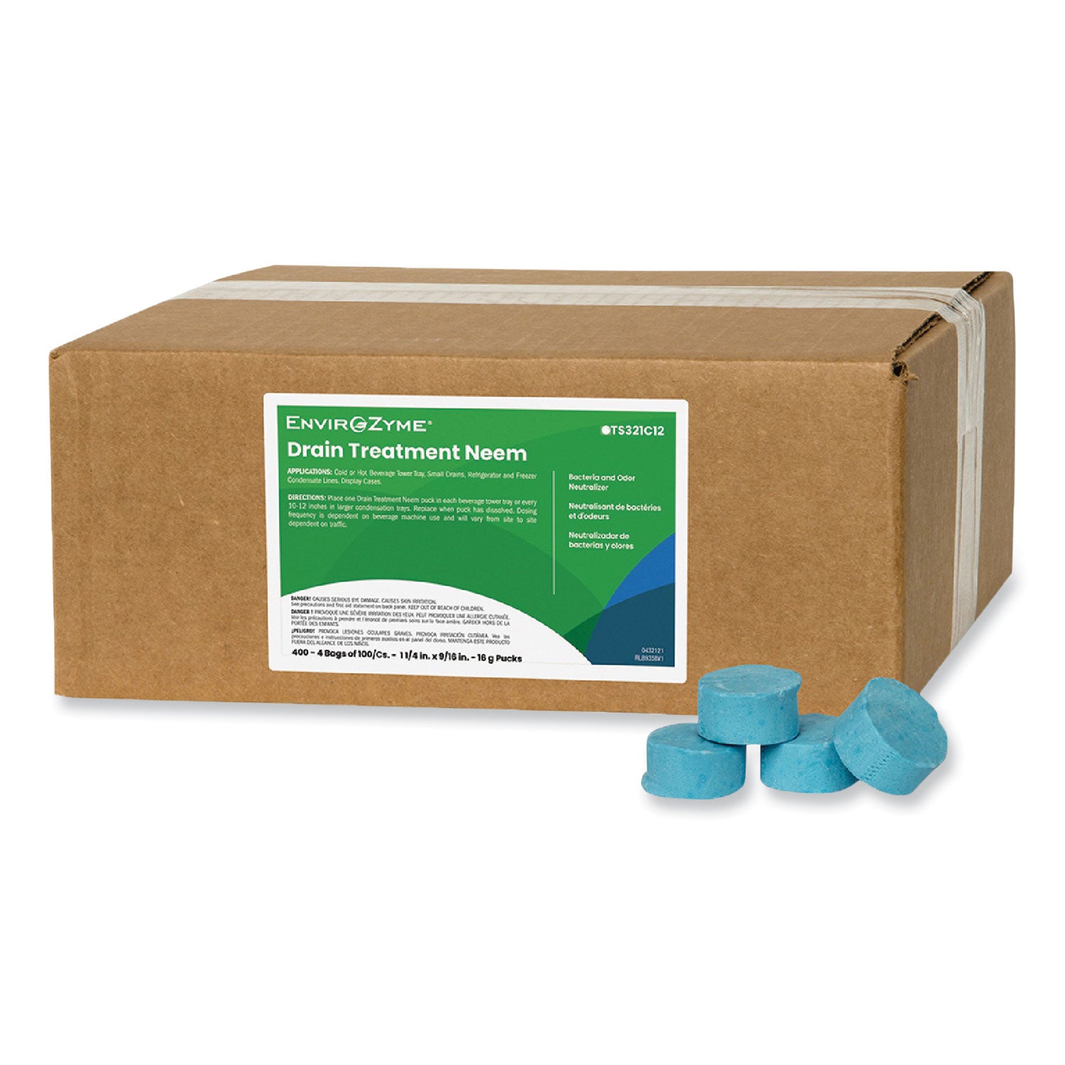 Betco® FOG Puck Small Drain Treatment Neem, 8 oz, 400/Carton