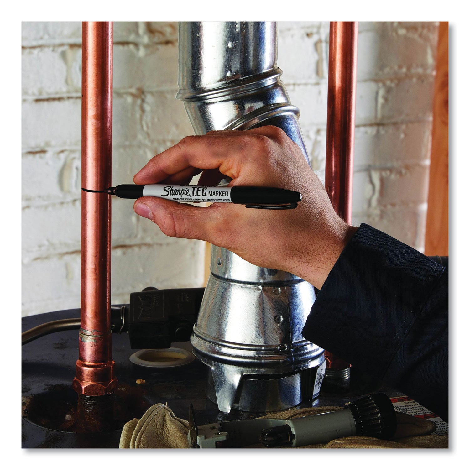 Sharpie® T.e.c. Permanent Marker, Fine Bullet Tip, Black