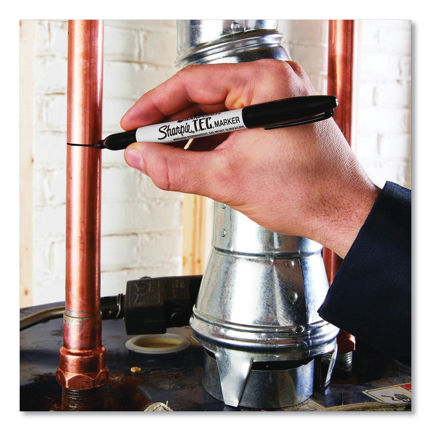 Sharpie® T.e.c. Permanent Marker, Fine Bullet Tip, Black