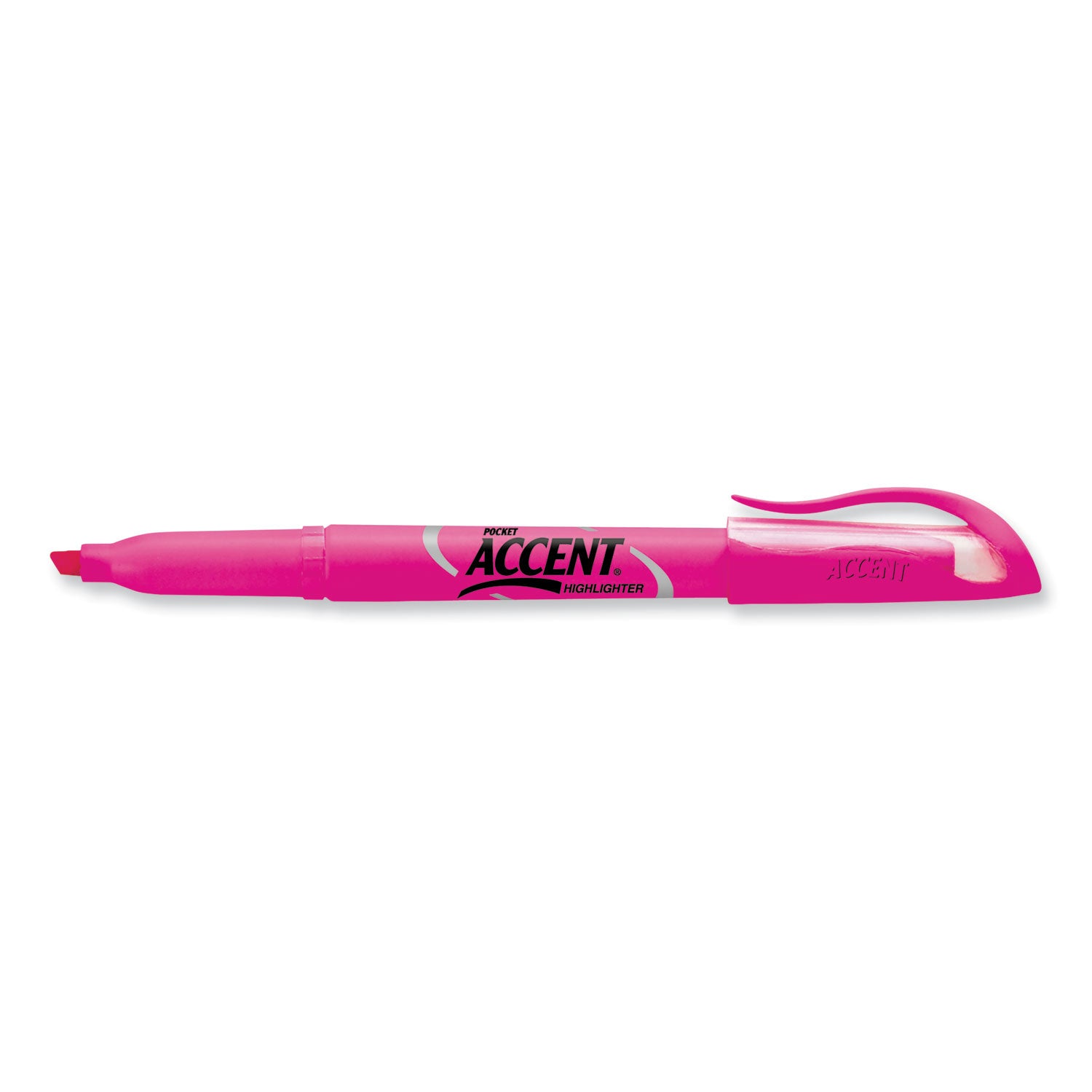 Sharpie® Pocket Style Highlighters, Fluorescent Pink Ink, Chisel Tip, Pink Barrel, Dozen