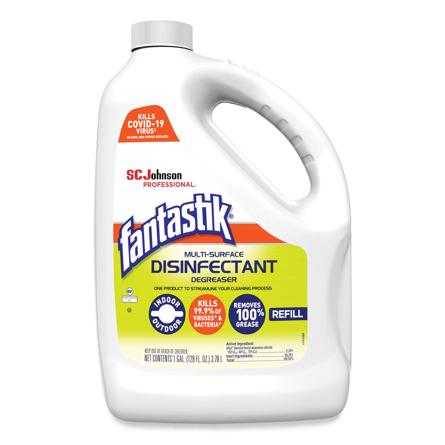 Fantastik® Multi-Surface Disinfectant Degreaser, Pleasant Scent, 1 Gallon Bottle, 4/carton