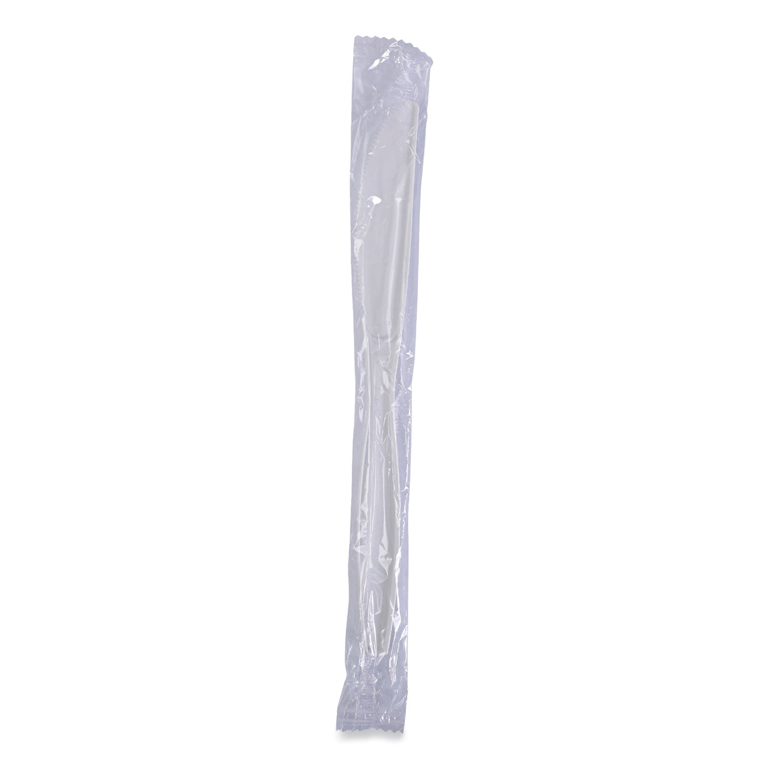 Boardwalk® Heavyweight Wrapped Polypropylene Cutlery, Knife, Plastic, White, 1,000/Carton