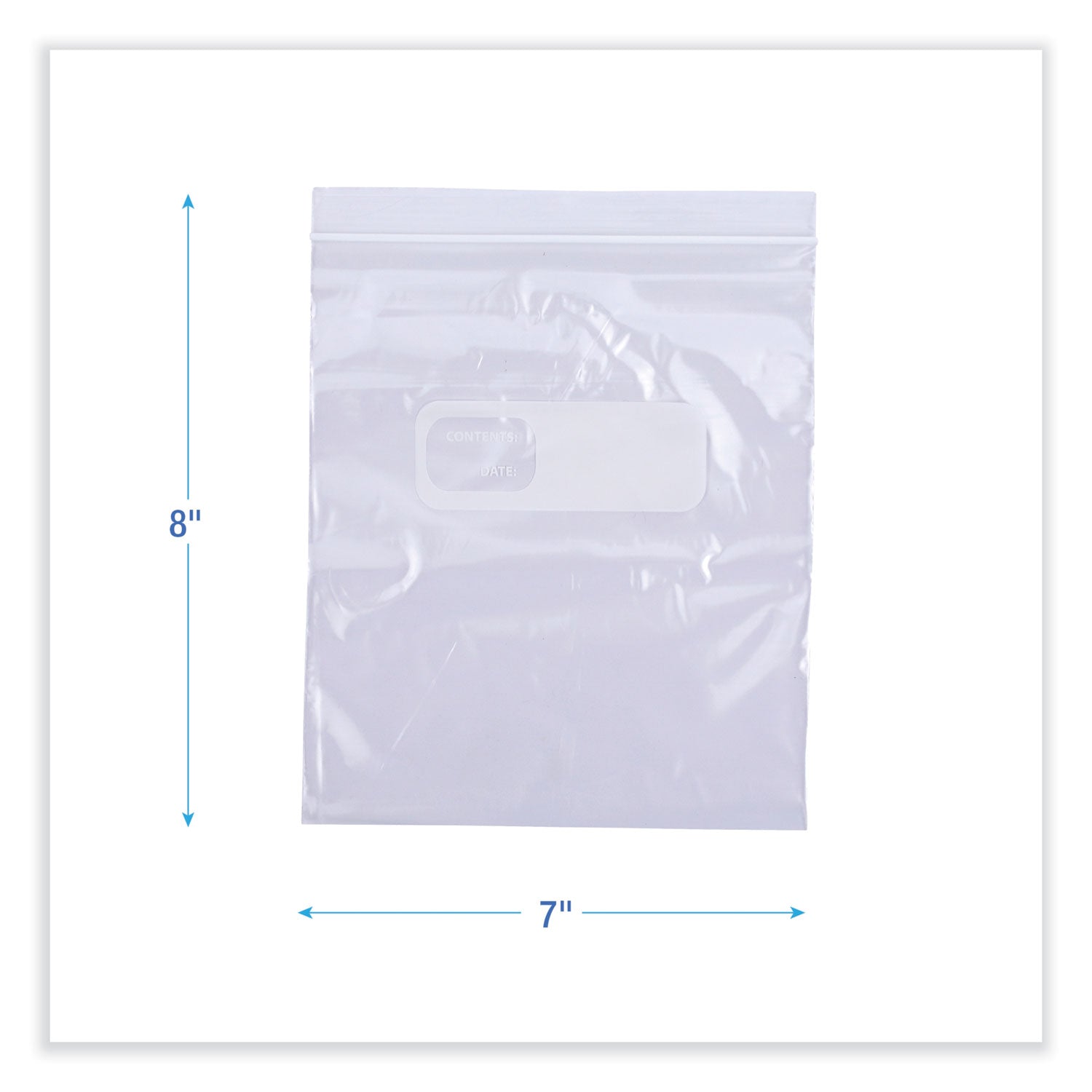 Boardwalk® Reclosable Food Storage Bags, Quart, 7" x 8", Clear, 500/Box