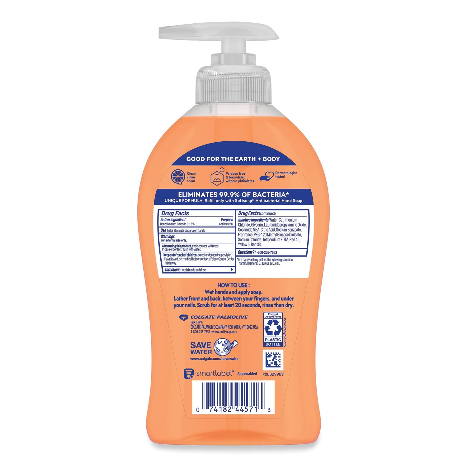 Softsoap® Antibacterial Hand Soap, Crisp Clean Scent, 11.25 oz, 6/Carton