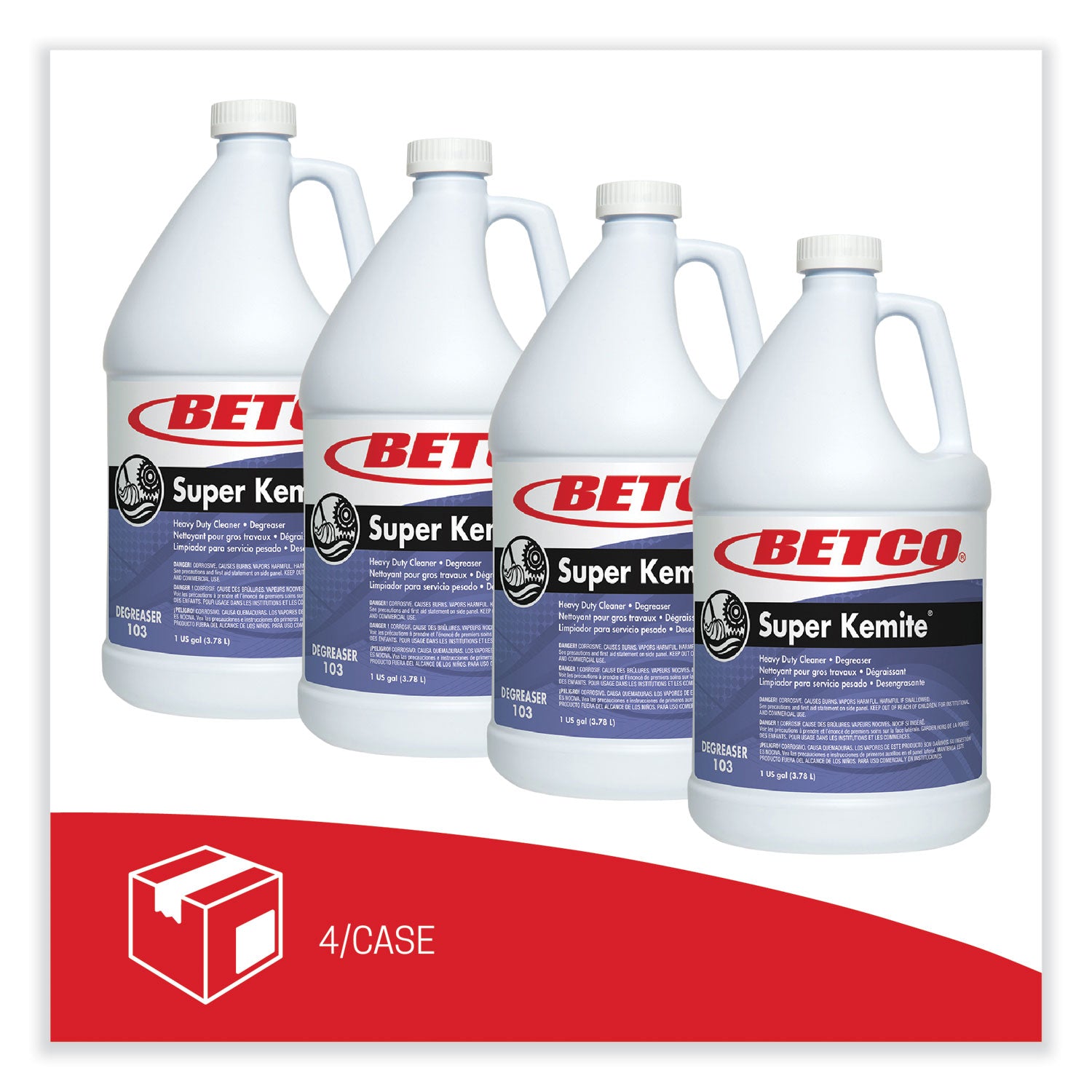 Betco® Super Kemite Butyl Degreaser, Cherry Scent, 1 gal Bottle, 4/Carton