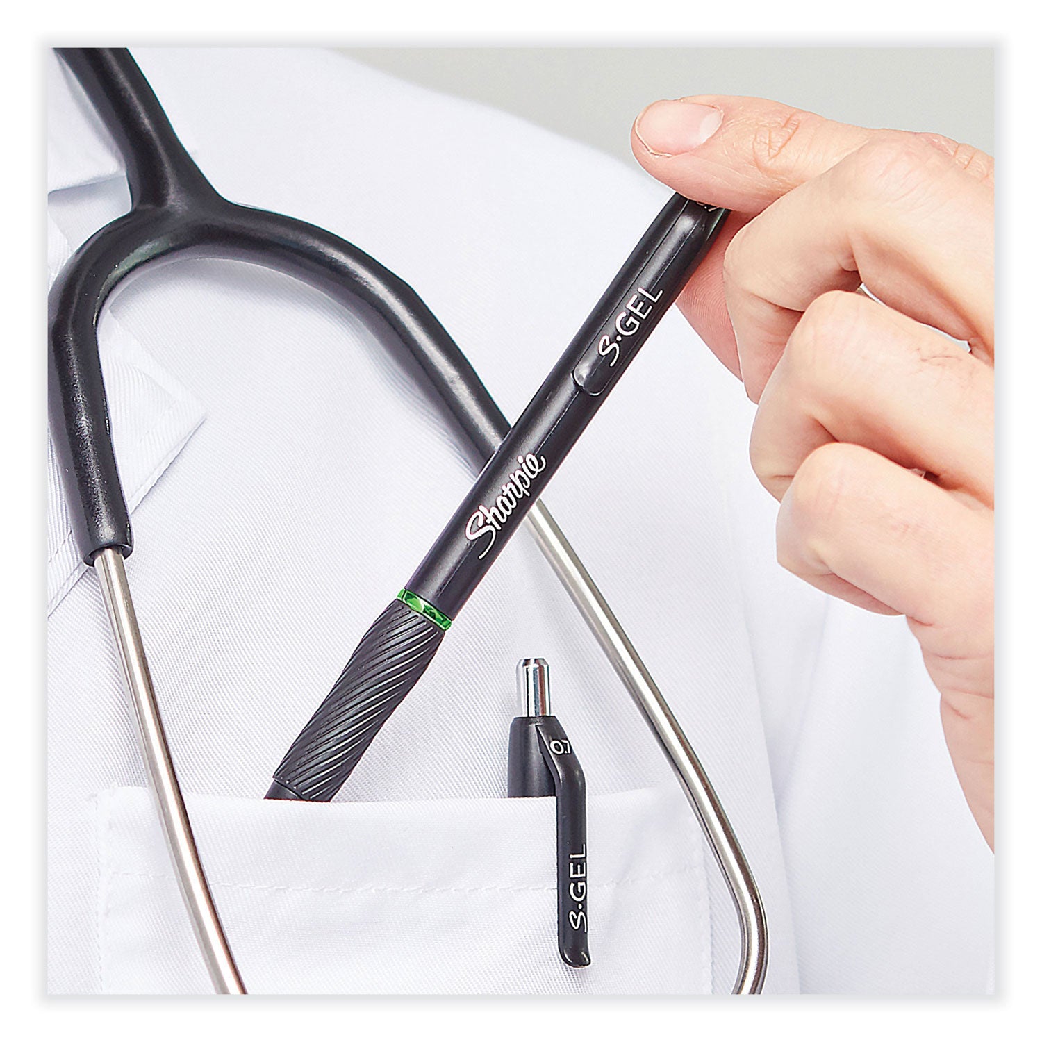 Sharpie® S-Gel™ S-Gel High-Performance Gel Pen, Retractable, Bold 1 Mm, Blue Ink, Black Barrel, 4/pack