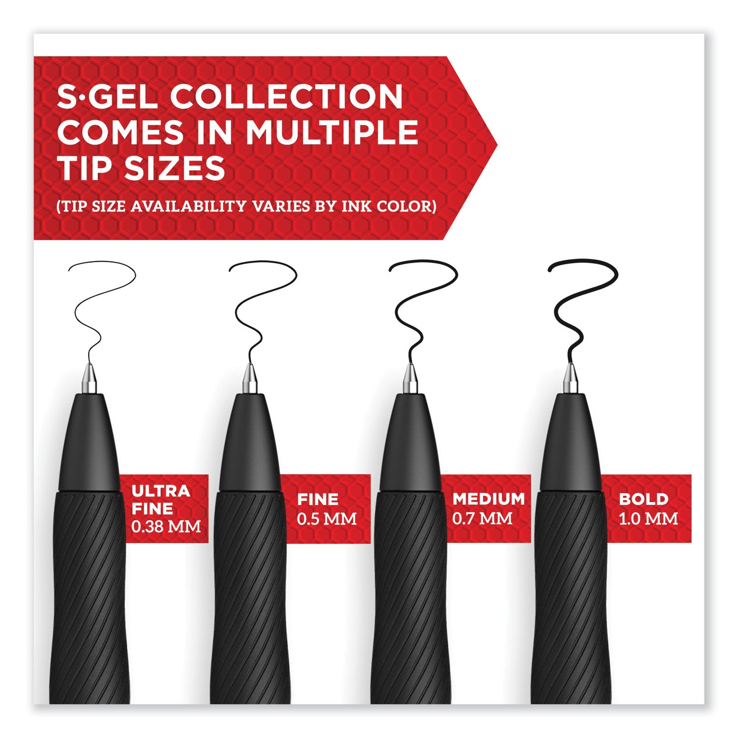 Sharpie® S-Gel™ S-Gel High-Performance Gel Pen, Retractable, Bold 1 Mm, Blue Ink, Black Barrel, 4/pack