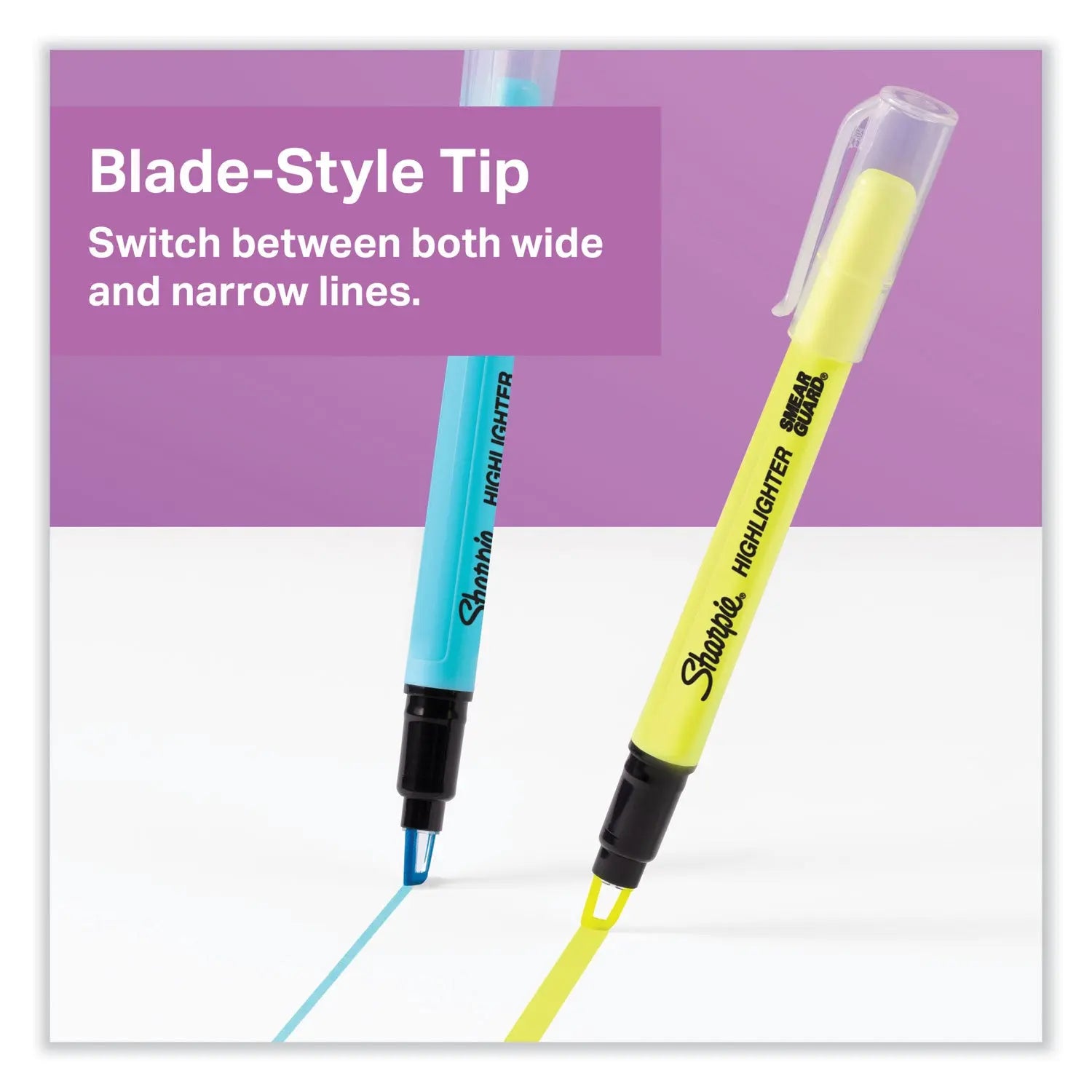 Clearview Pen-Style Highlighter, Assorted Ink Colors, Chisel Tip, Assorted Barrel Colors, 8/Pack Sharpie® Flipcost