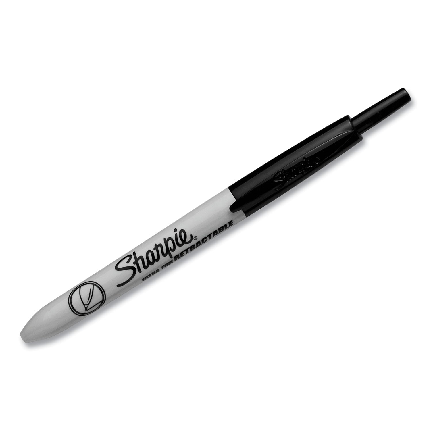Sharpie® Retractable Permanent Marker, Extra-Fine Needle Tip, Black