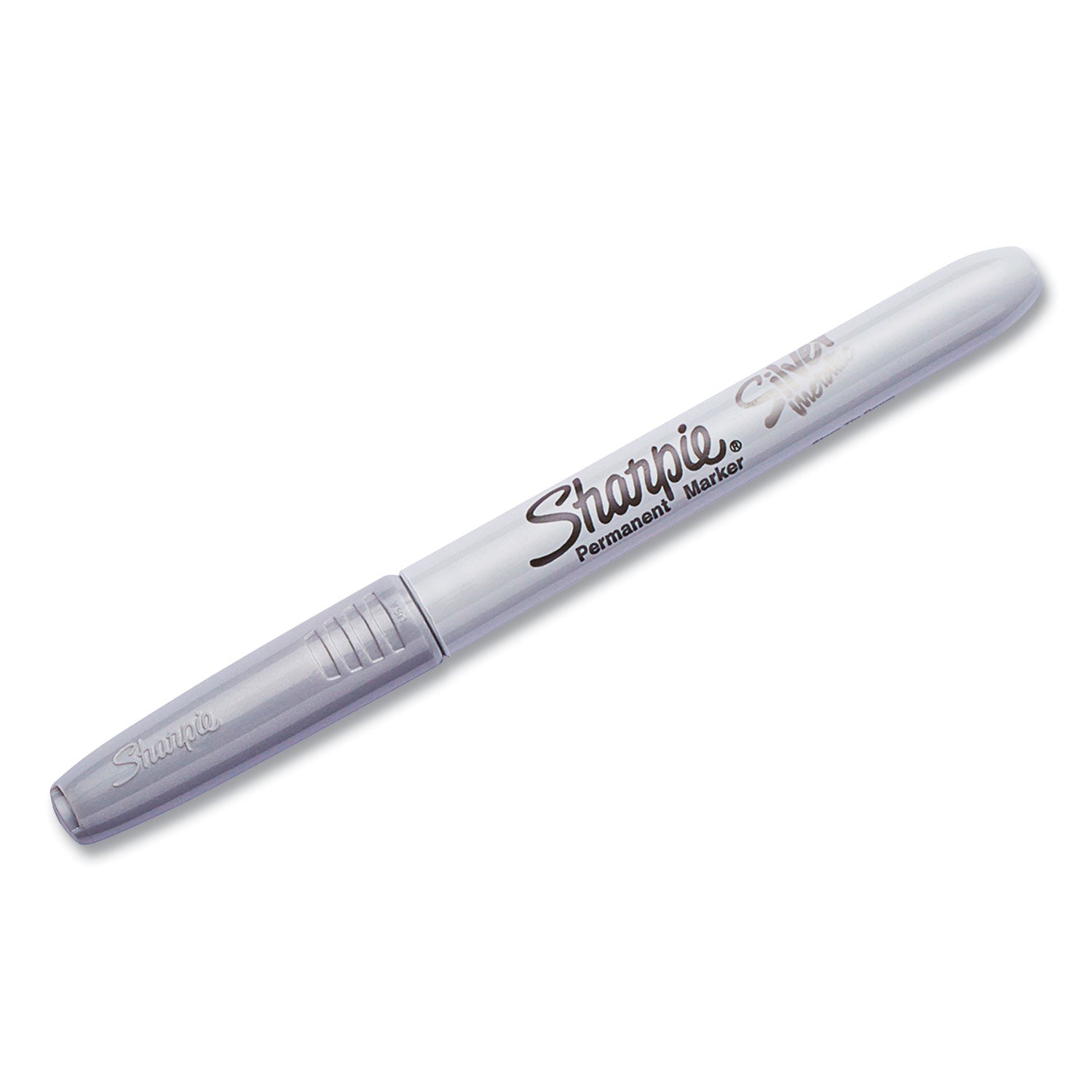 Sharpie® Metallic Fine Point Permanent Markers, Fine Bullet Tip, Metallic Silver, Dozen