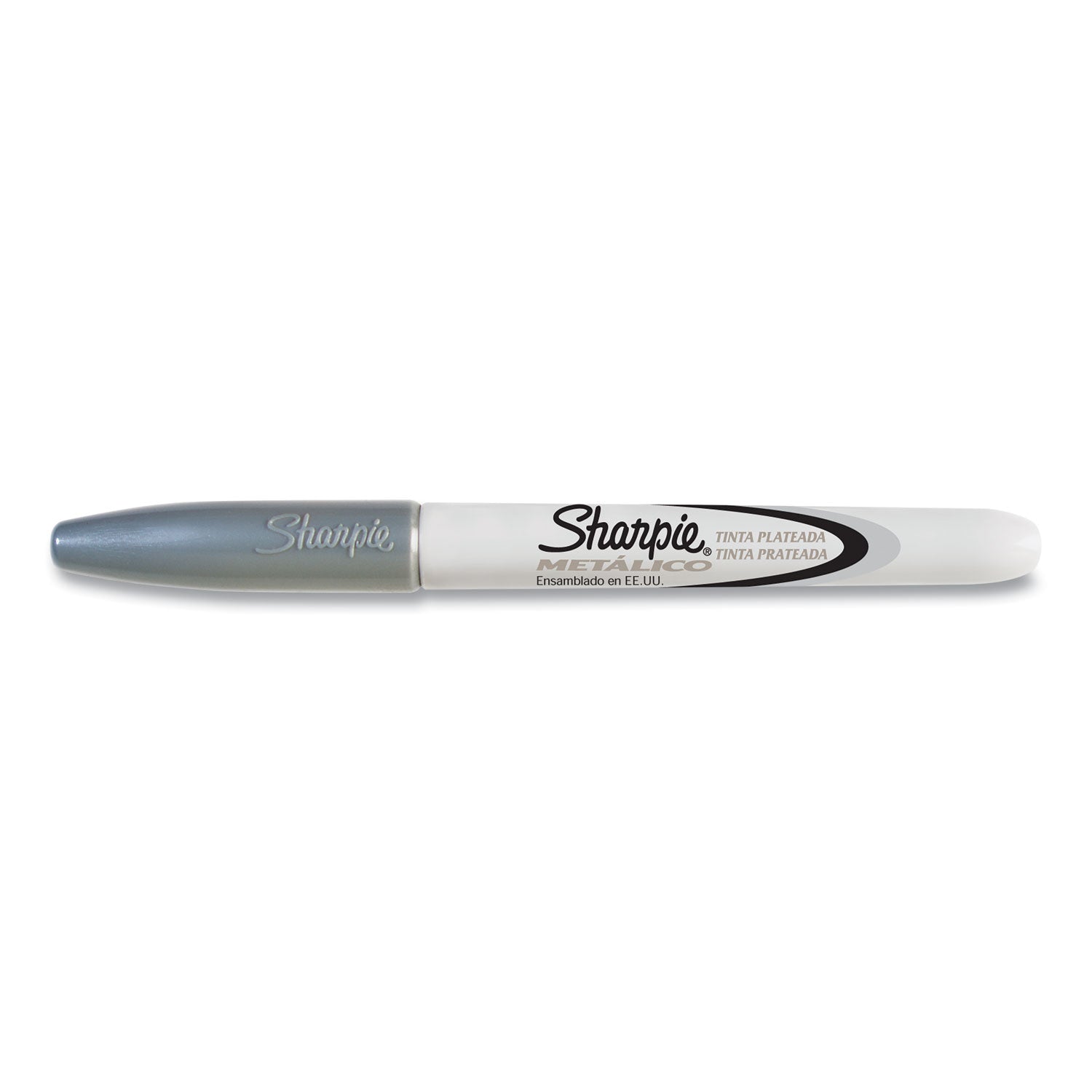 Sharpie® Metallic Fine Point Permanent Markers, Fine Bullet Tip, Metallic Silver, Dozen
