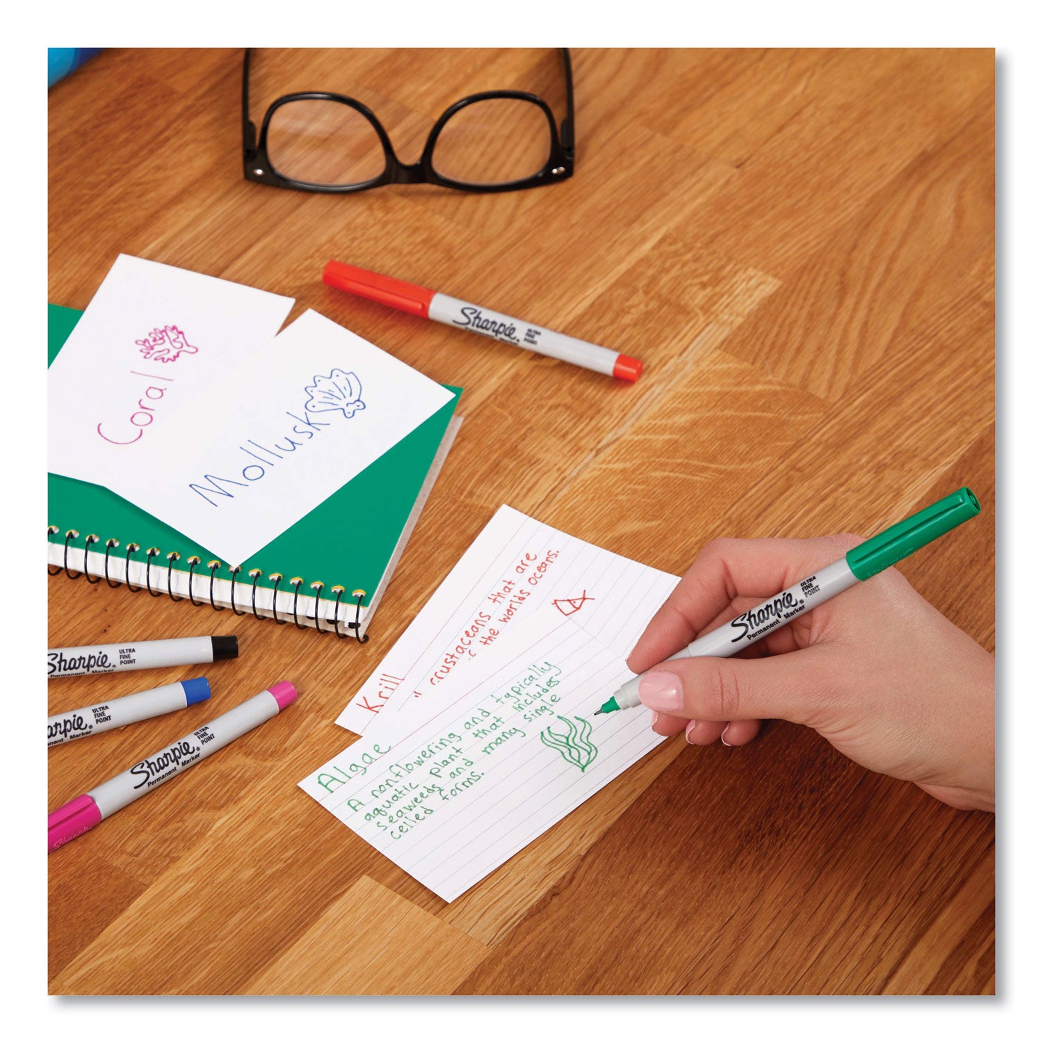 Sharpie® Ultra Fine Tip Permanent Marker, Ultra-Fine Needle Tip, Blue, Dozen