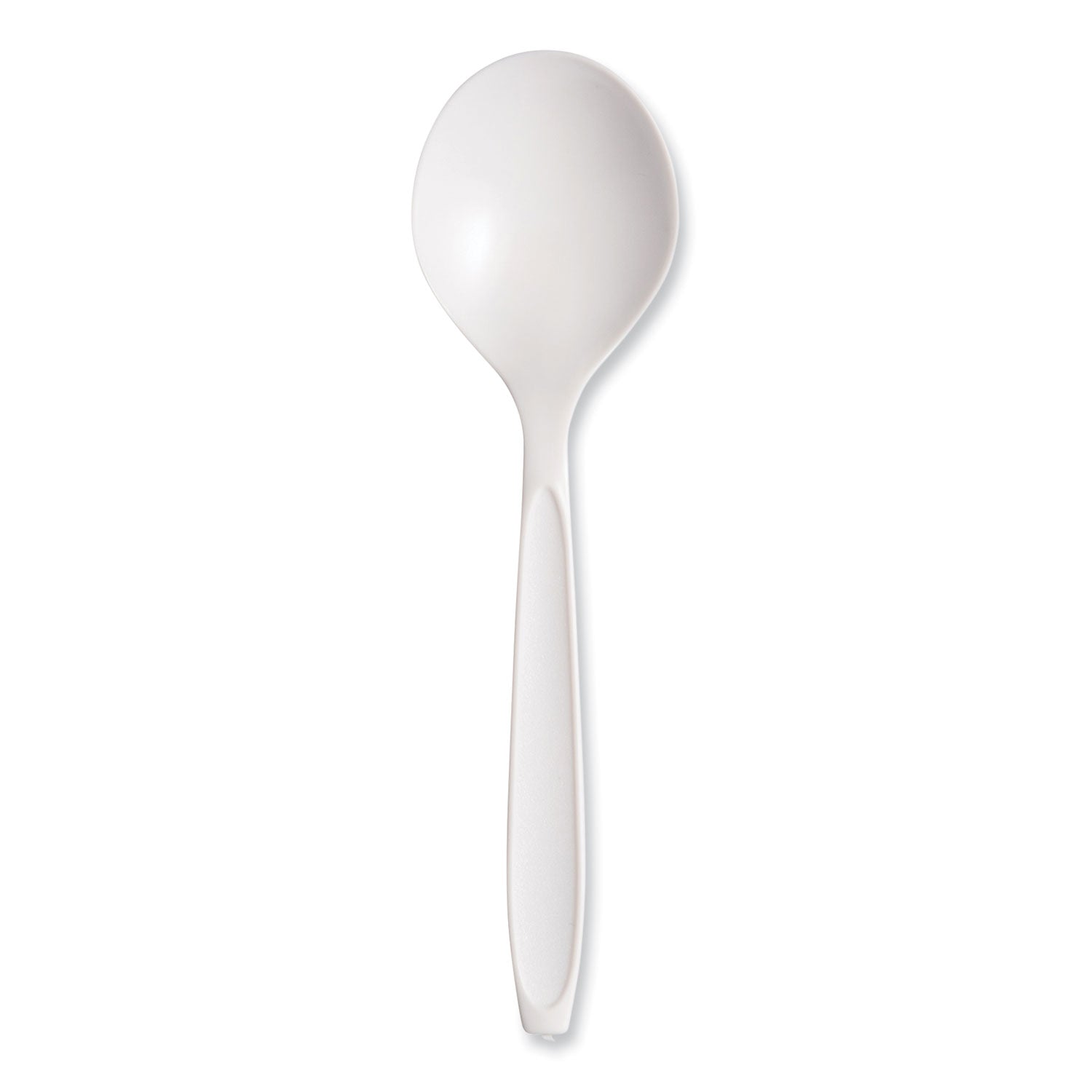 SOLO® Reliance Mediumweight Cutlery, Soup Spoon, Plastic, White, 1,000/Carton