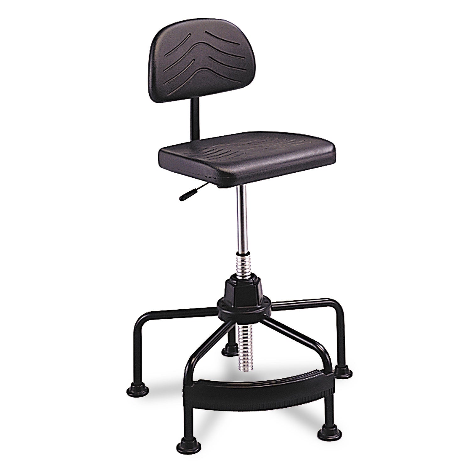 Safco® Task Master Economy Industrial Chair, Supports Up To 250 Lb, 17" To 35" Seat Height, Black