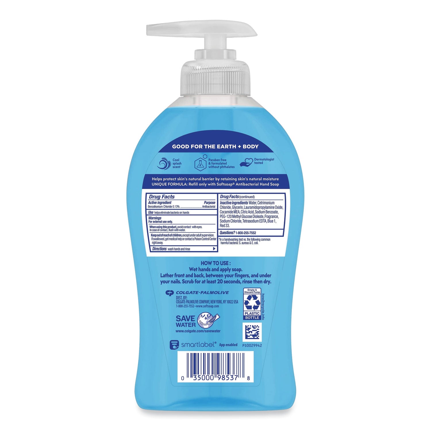 Softsoap® Antibacterial Hand Soap, Cool Splash Scent, 11.25 oz